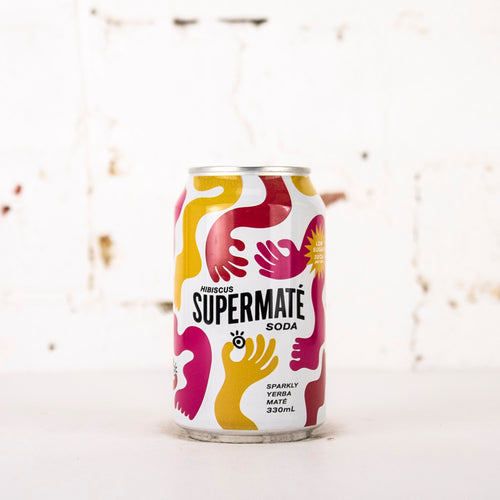 Supermaté - Yerba Maté Soda with Hibiscus 330ml