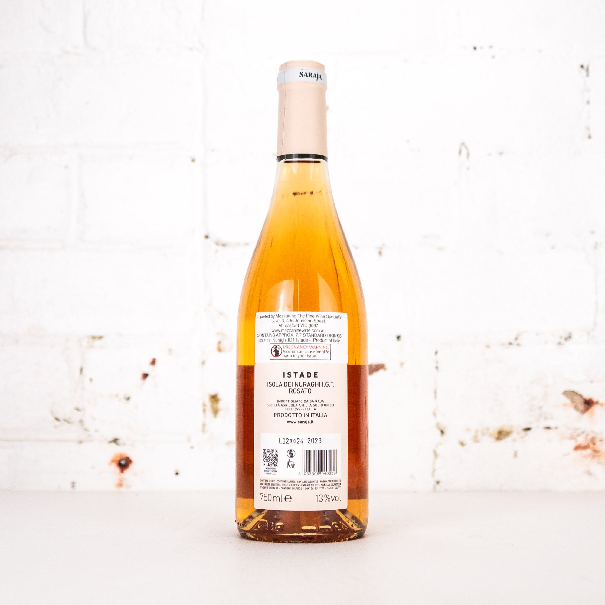 Saraja - Istade Isola dei Nuraghi Rosato IGT 750ml