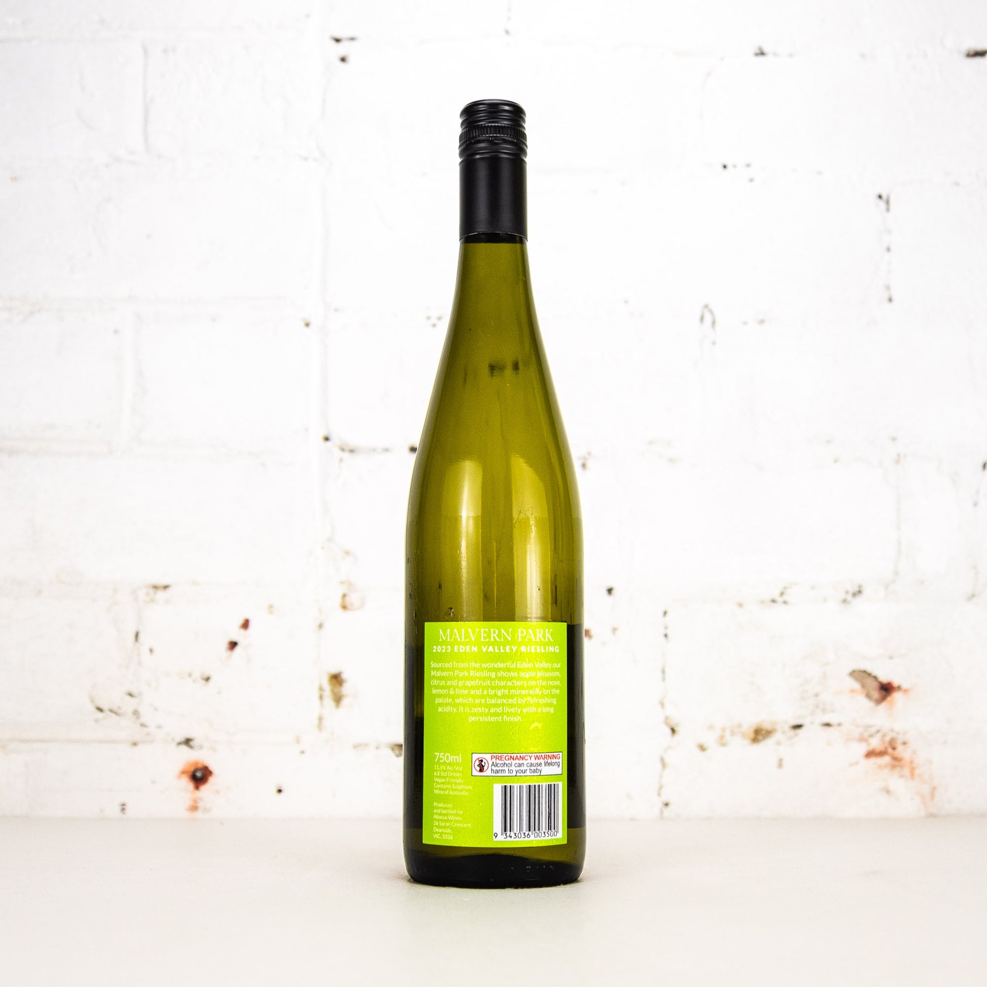 Malvern Park - Eden Valley Riesling 750ml