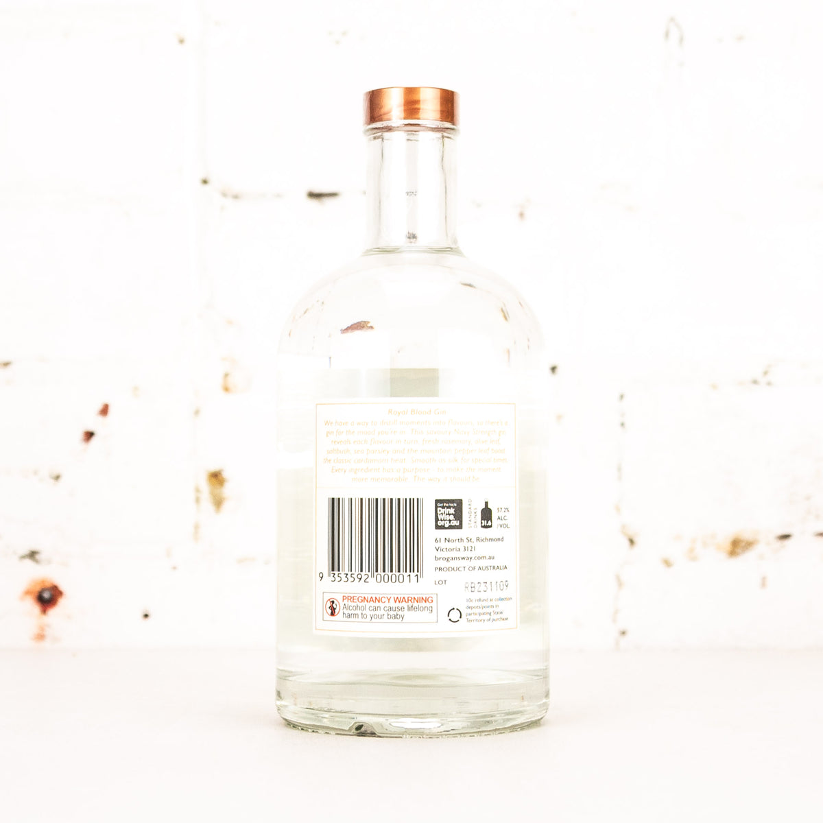 Brogan's Way - Royal Blood Navy Strength Gin 700ml