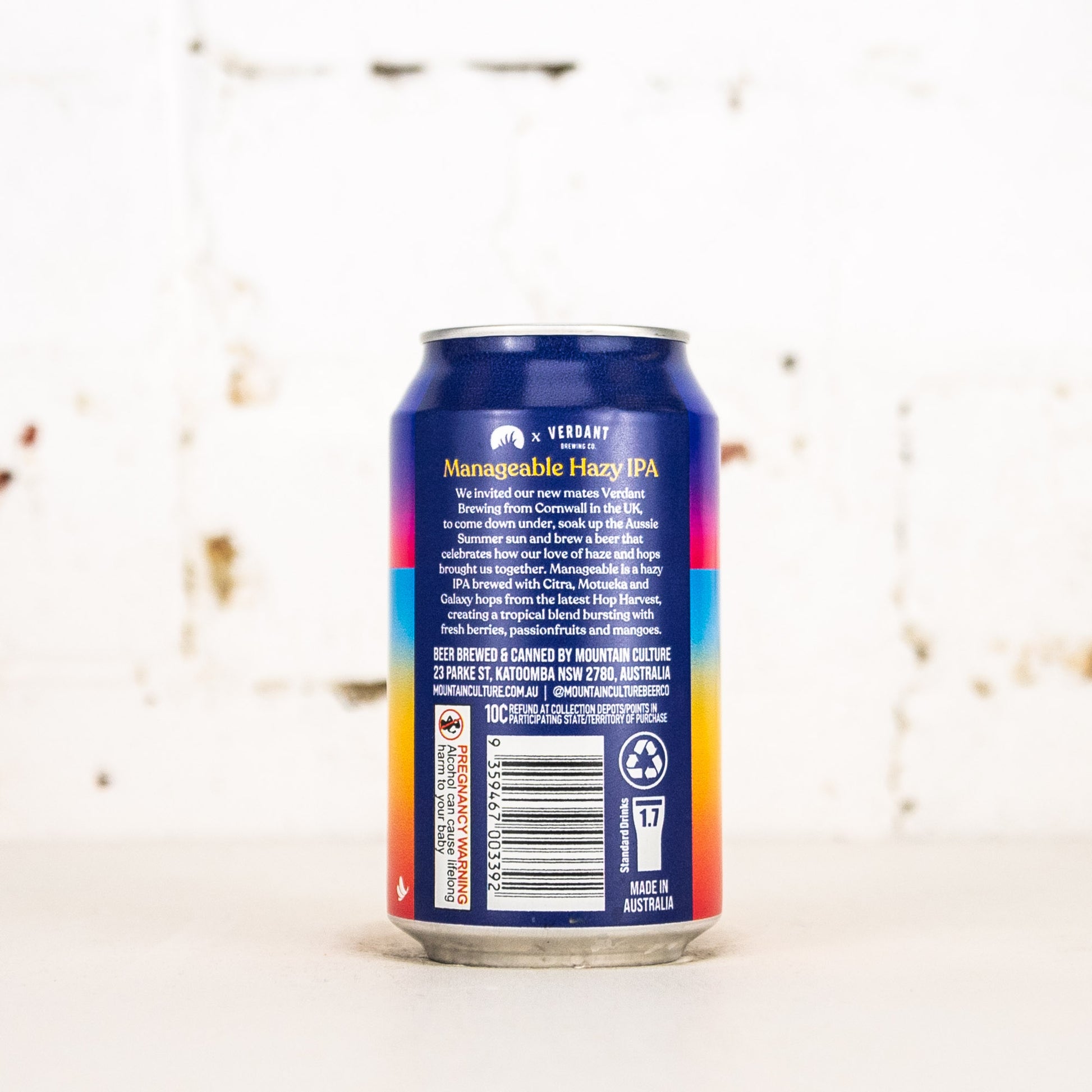 Mountain Culture x Verdant - 'Manageable' Hazy IPA