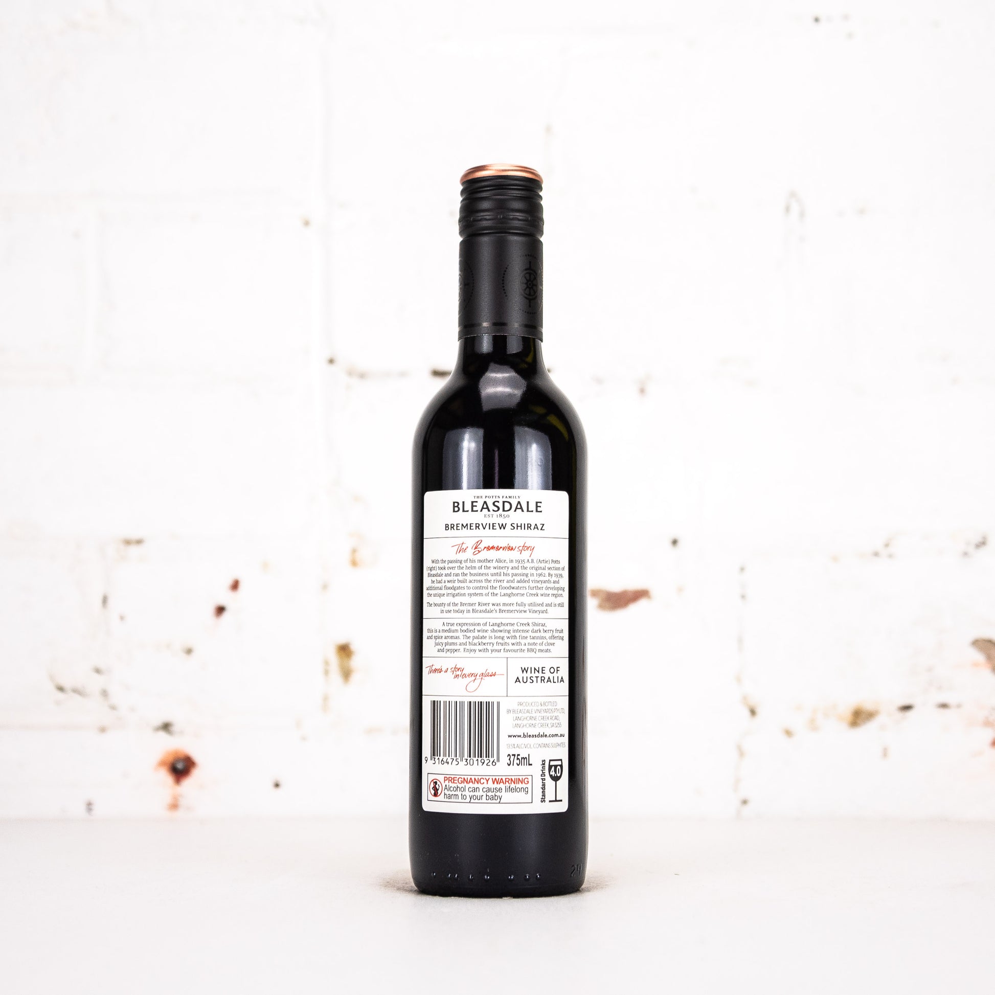 Bleasdale - Bremerview Shiraz 375ml