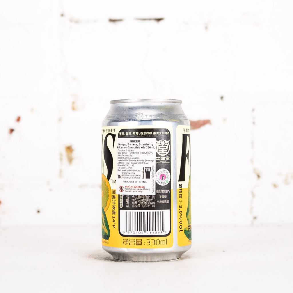 NBeer - FRUITFUSS Mango, Banana, Strawberry & Lemon Smoothie Ale