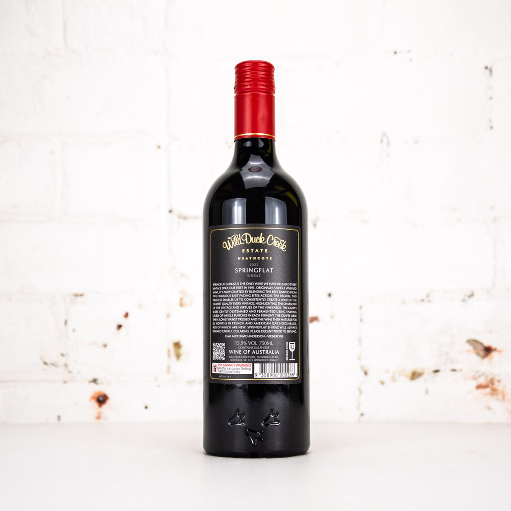 Wild Duck Creek - Springflat Shiraz 2022 750ml