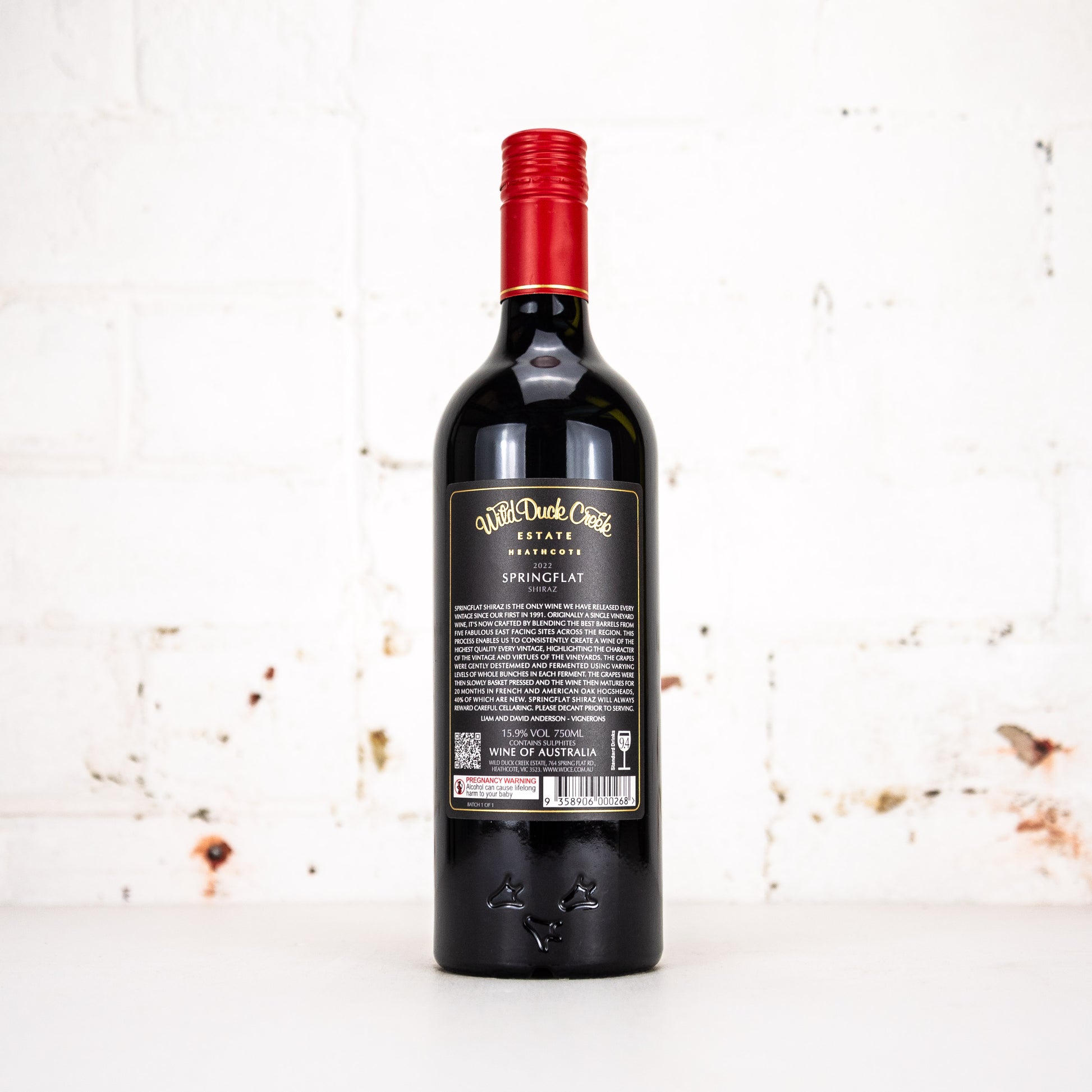 Wild Duck Creek - Springflat Shiraz 2022 750ml