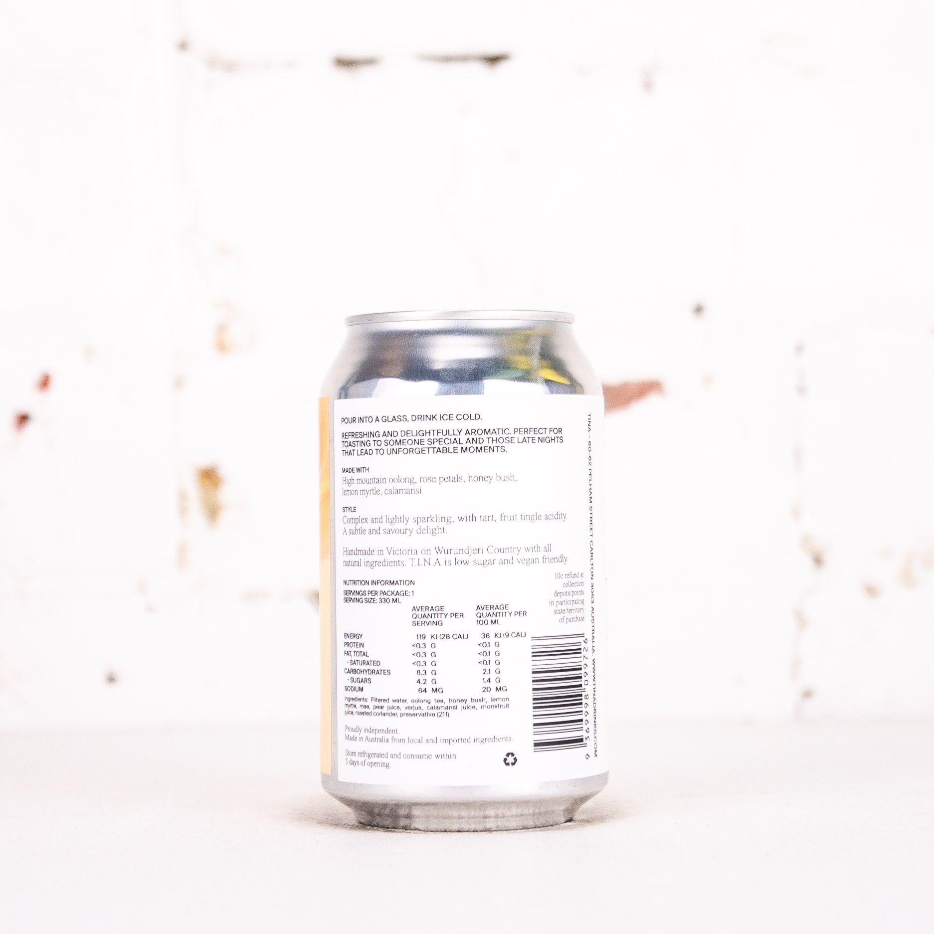 TINA Drinks - 1.0 High Mountain Oolong, Calamansi, Rose & Lemon Myrtle