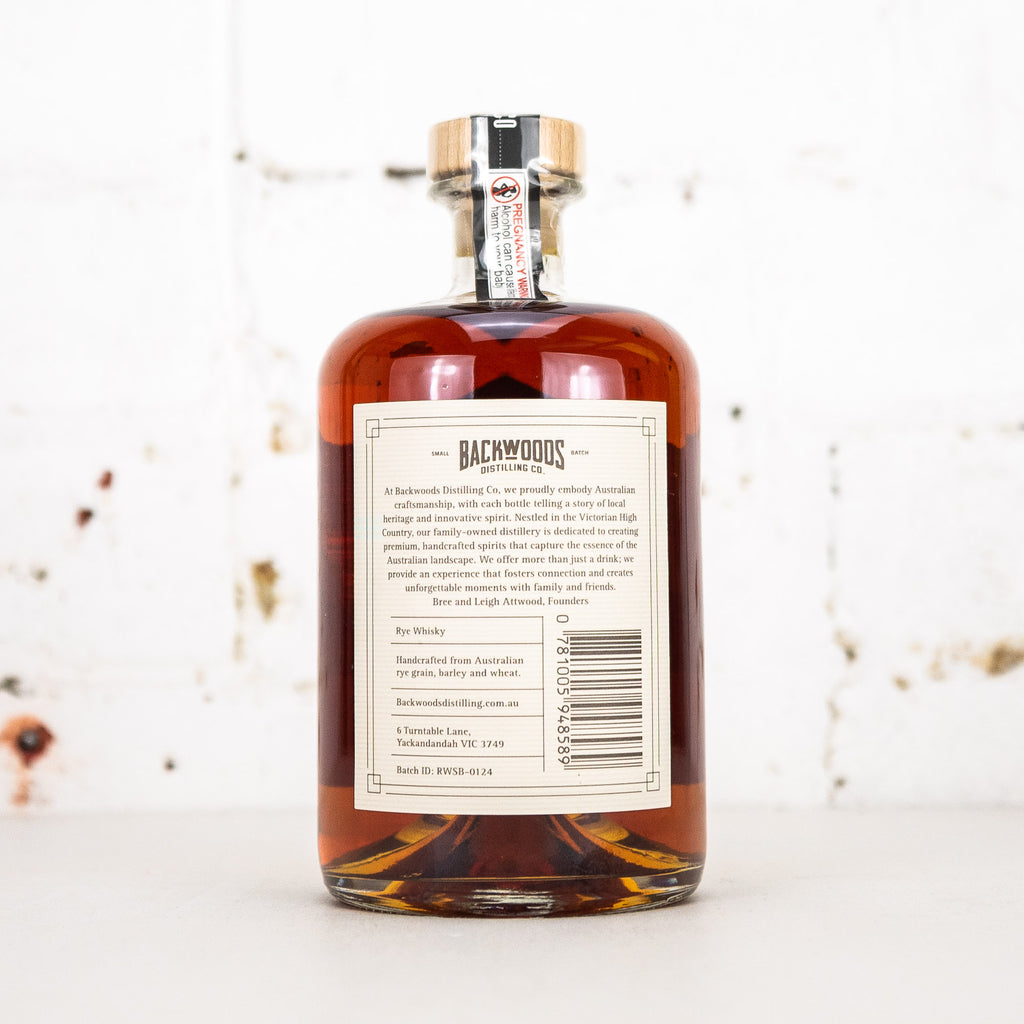 Backwoods - Rye Whiskey Shiraz Barrels 700ml