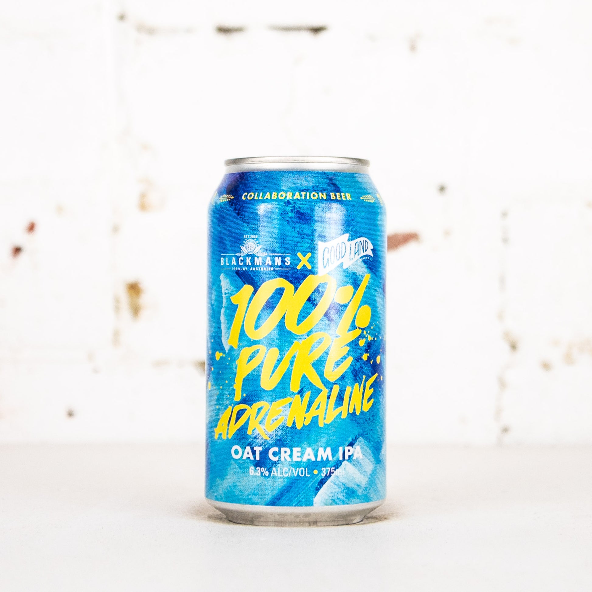 beer can showing Blackmans & Good Land's collab beer