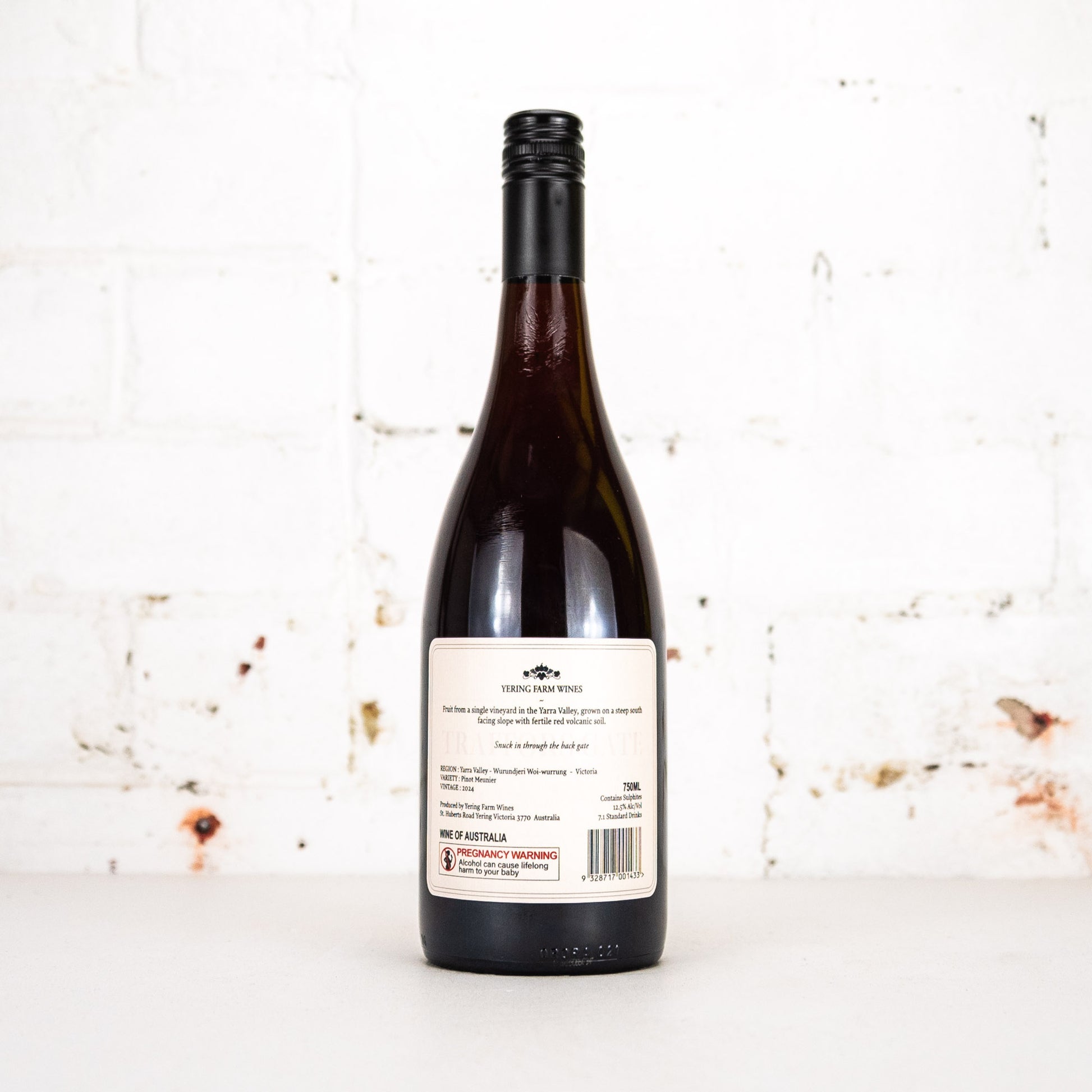 Yering Farm - Traitors Gate Pinot Meunier 750ml