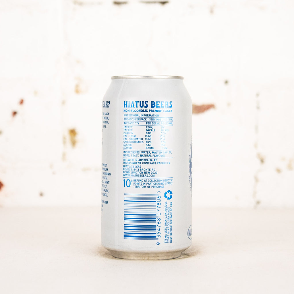 Hiatus - Non Alc Premium Lager