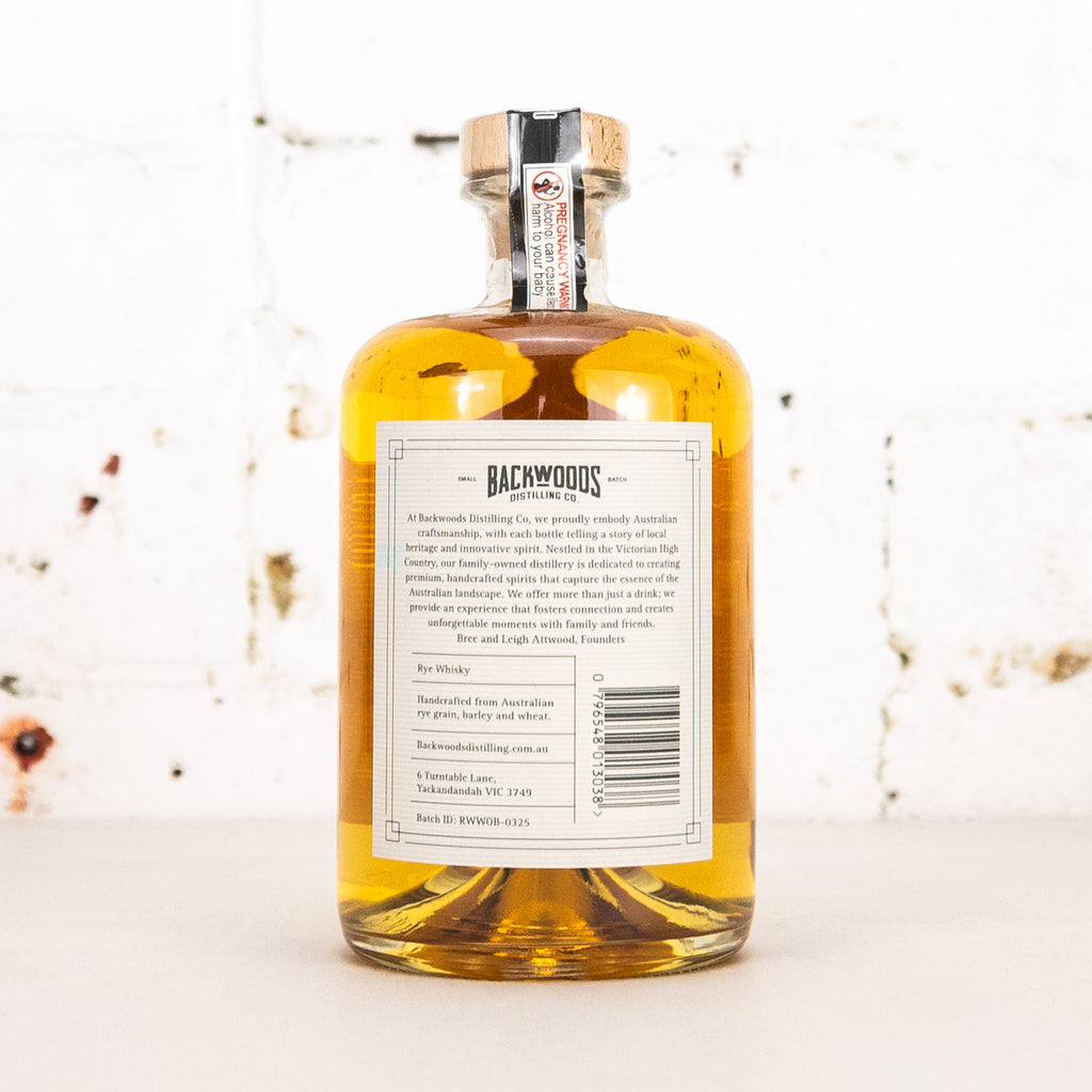 Backwoods - White Oak Rye Whisky 700ml
