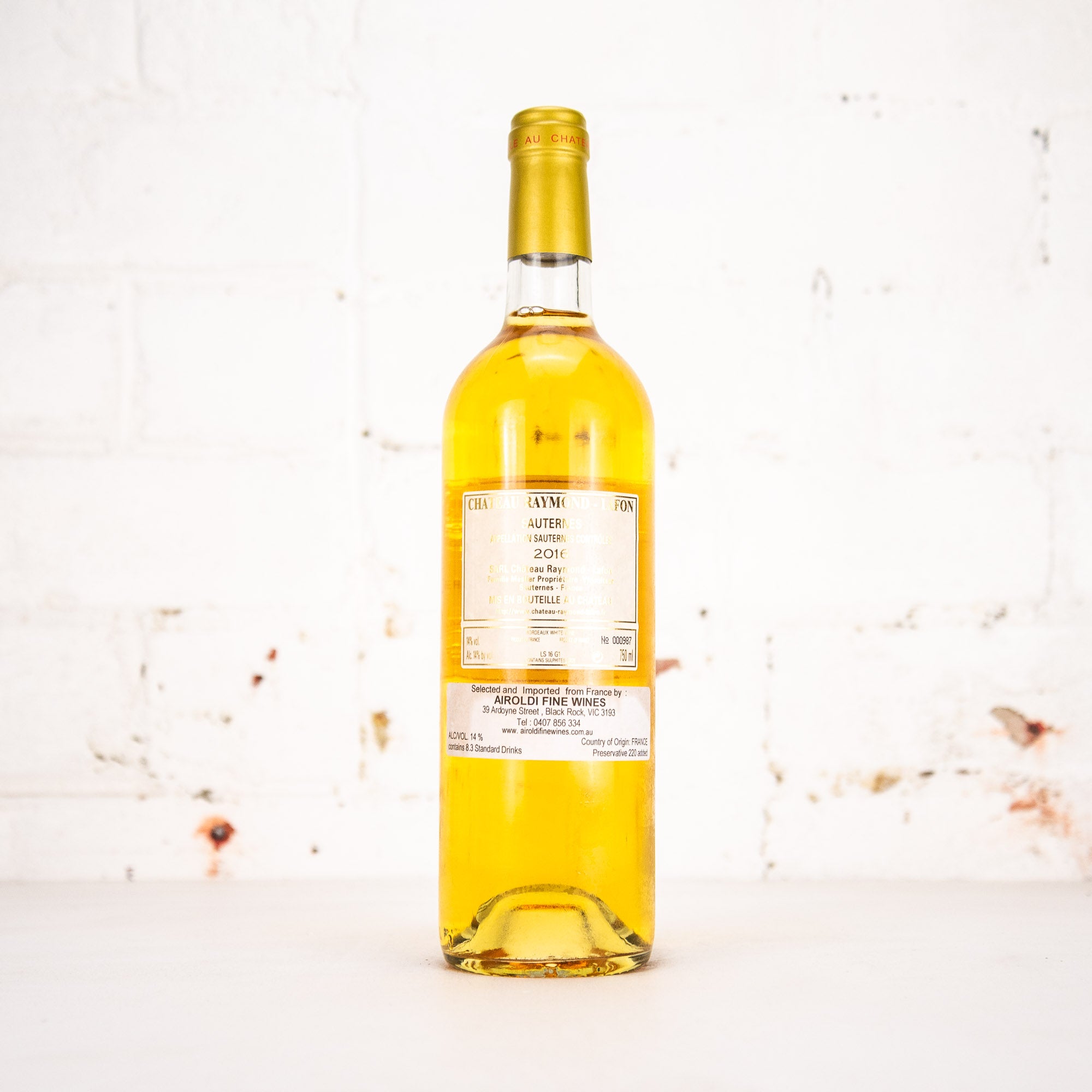 Chateau Raymond Lafon - Sauternes 2016 750ml