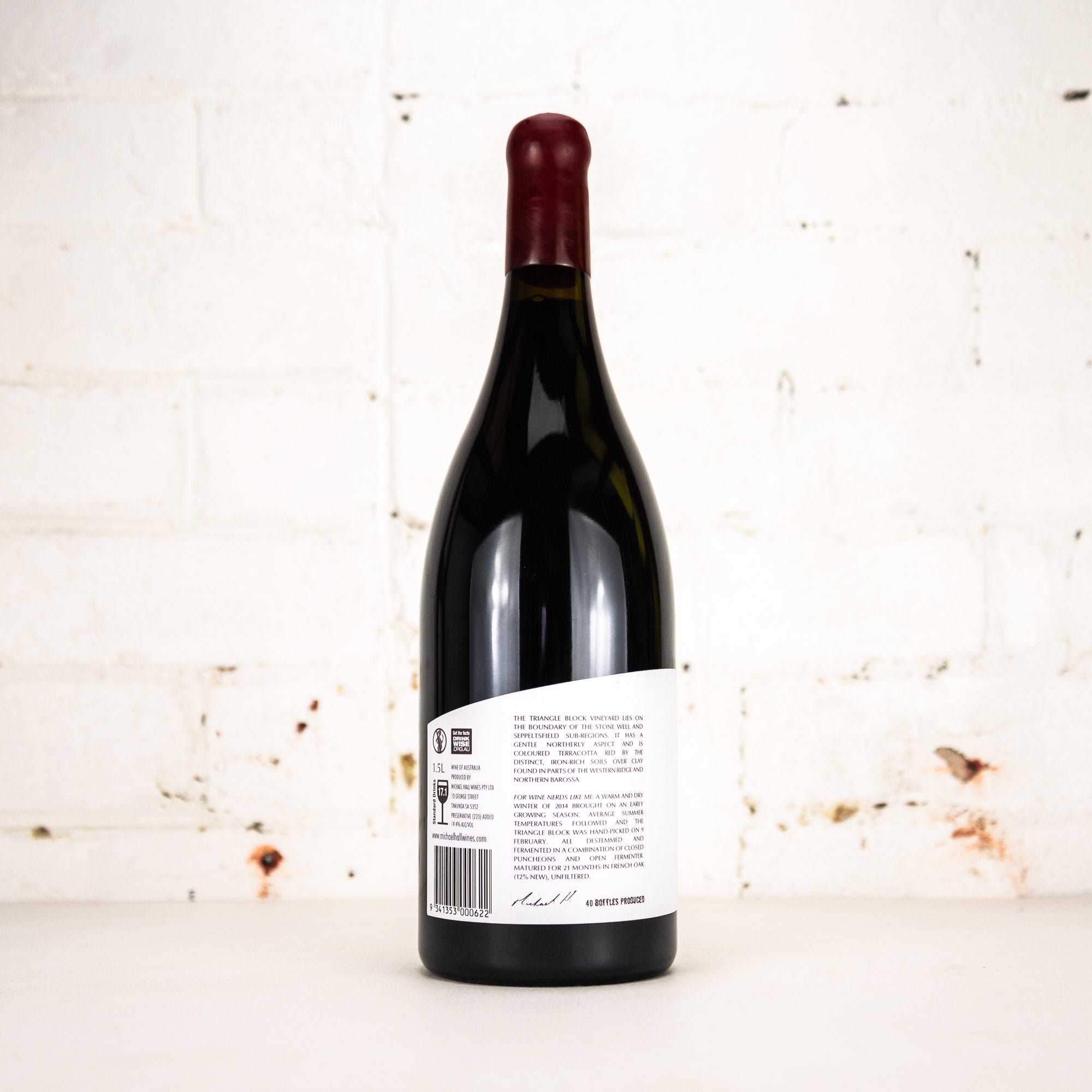 Michael Hall - Triangle Block Shiraz 2015 1.5L