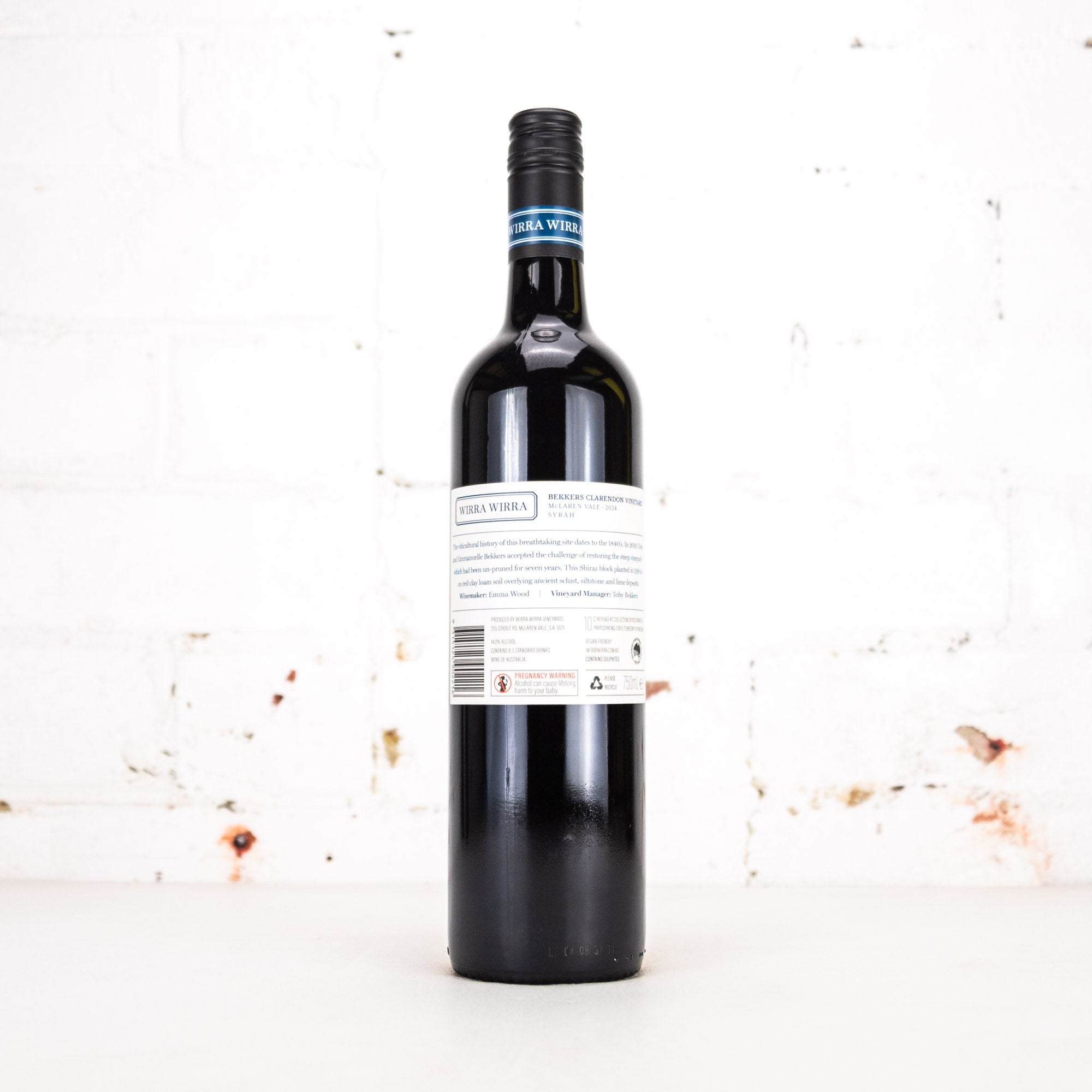 Wirra Wirra - Bekkers Vineyard Syrah 2024 750ml