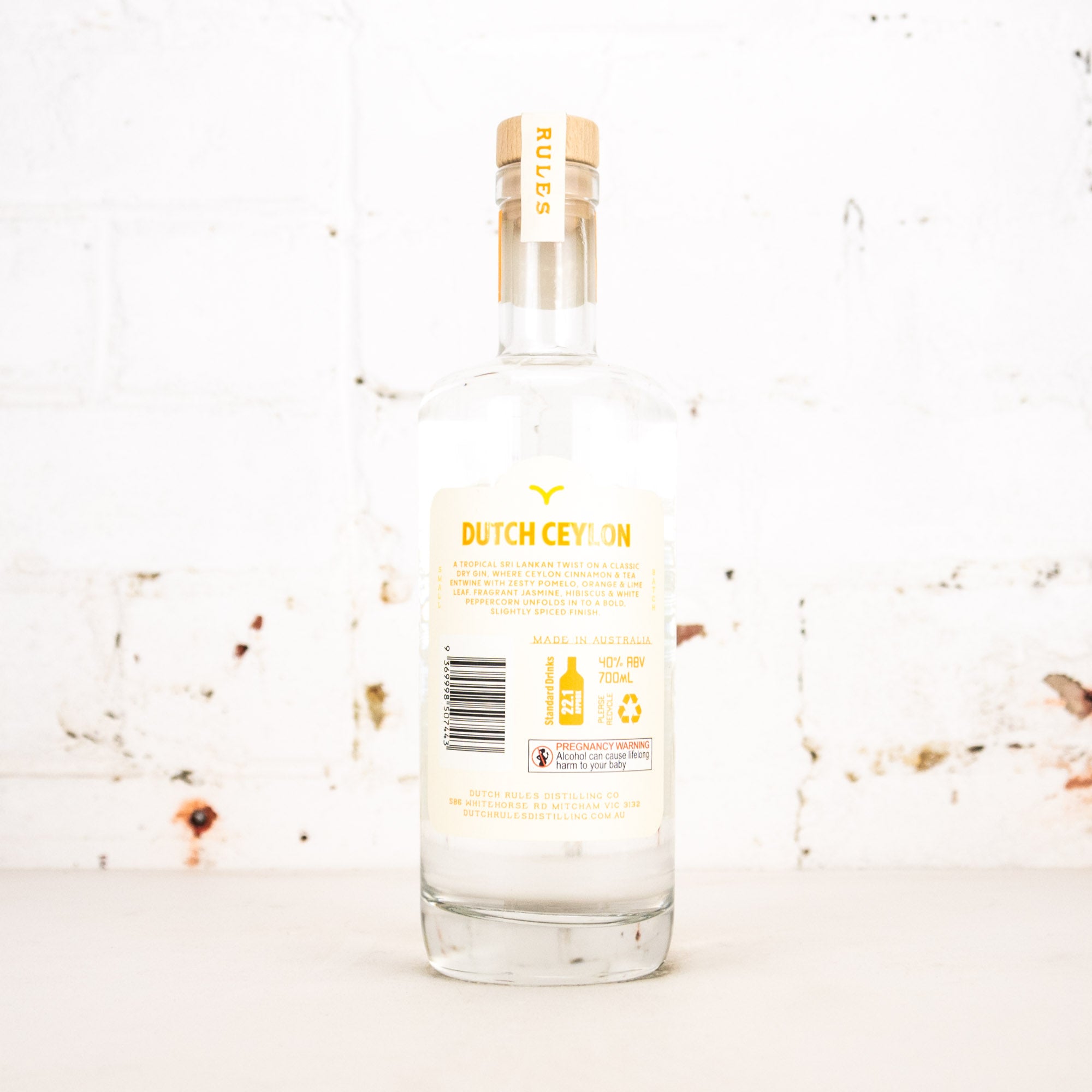 Dutch Rules - Dutch Ceylon Gin 700ml