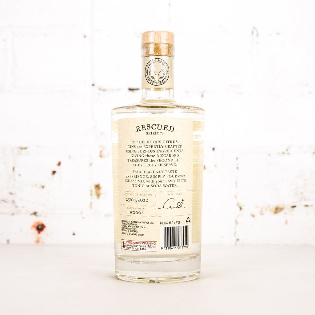 Rescued Spirit Co - Lemon & Lime Gin 700ml