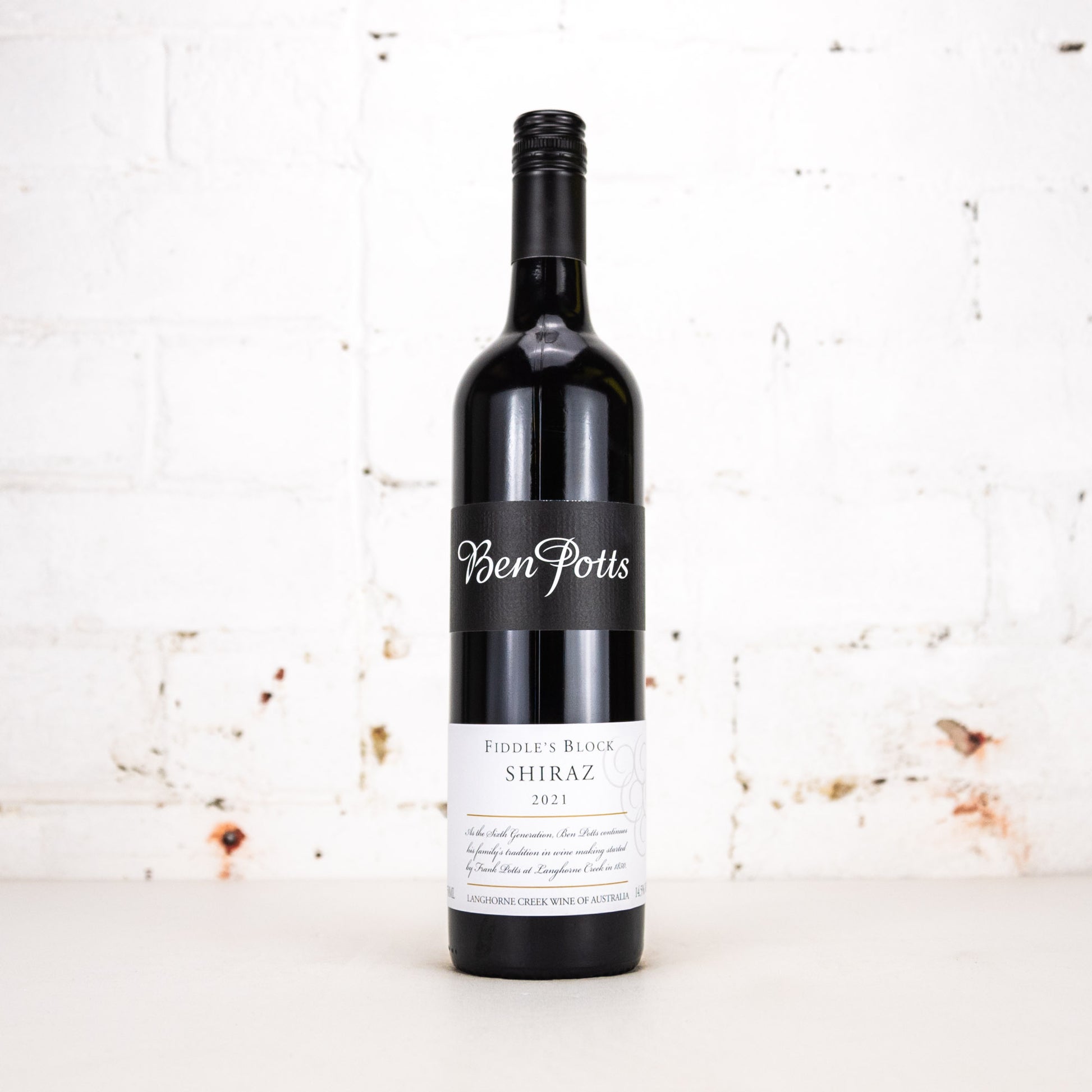 Ben Potts - Fiddler's Block Shiraz 2021 750ml