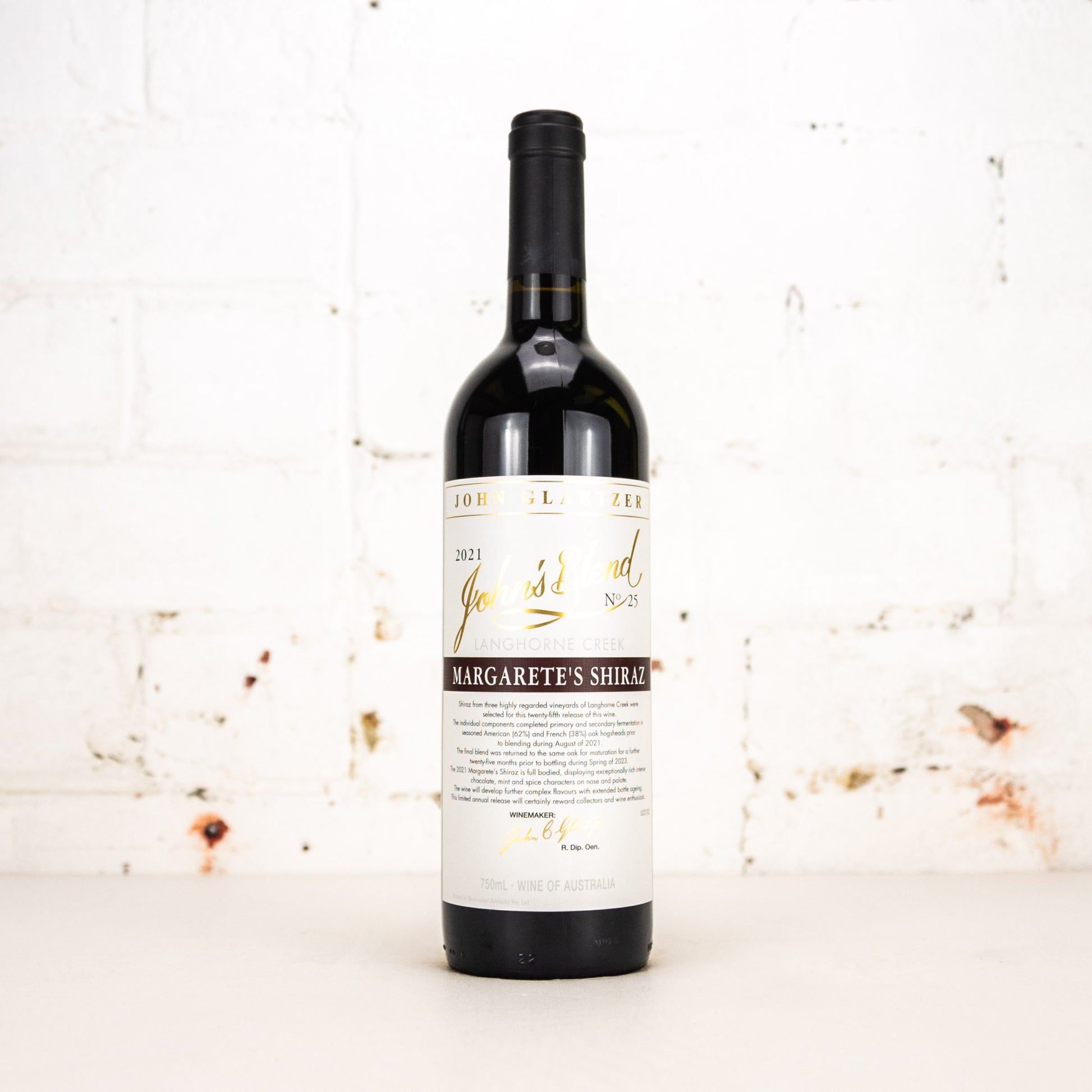 John Glaetzer - John's Blend Margarete's Shiraz 2021 750ml