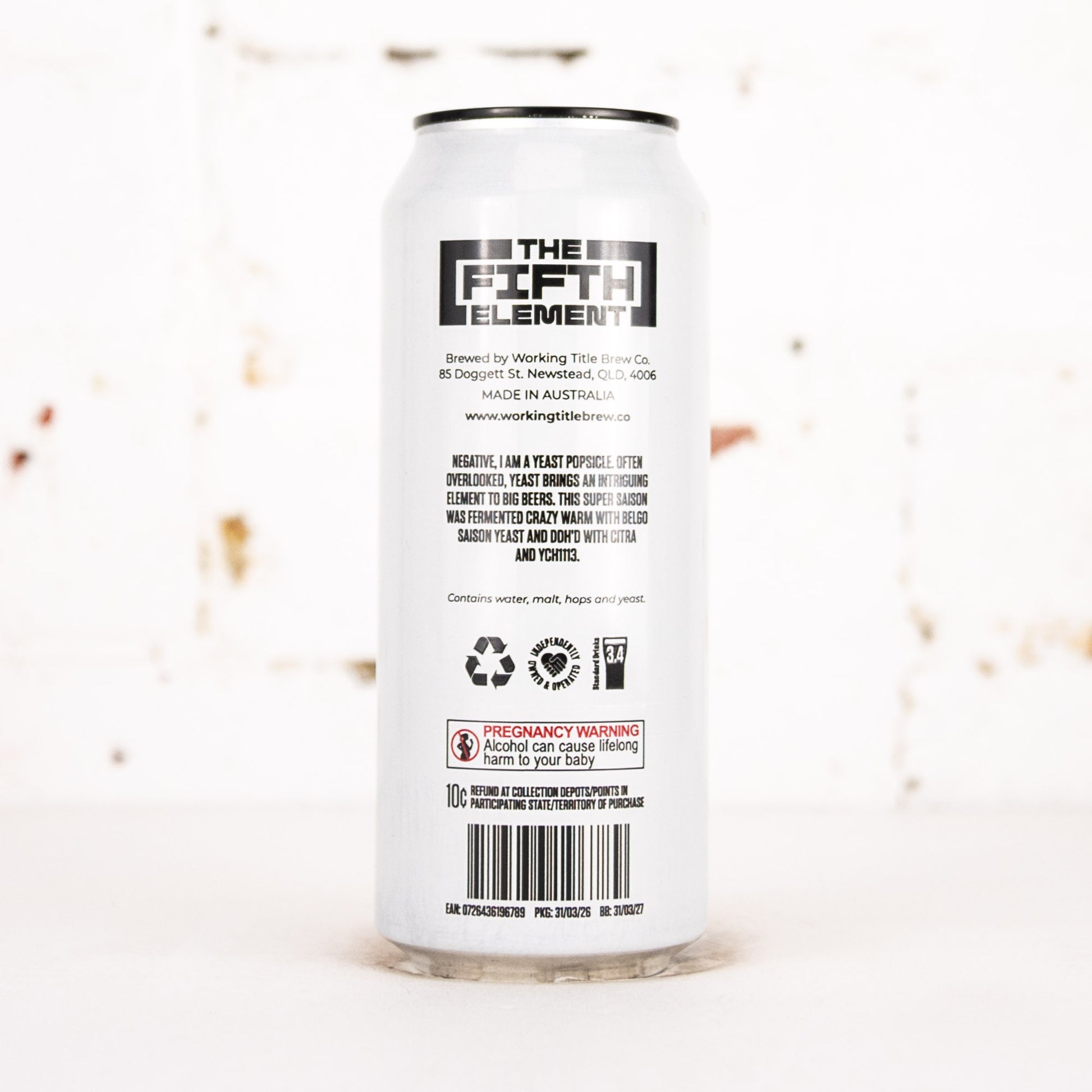Working Title - The Fifth Element 'Yeast' DDH Super Saison