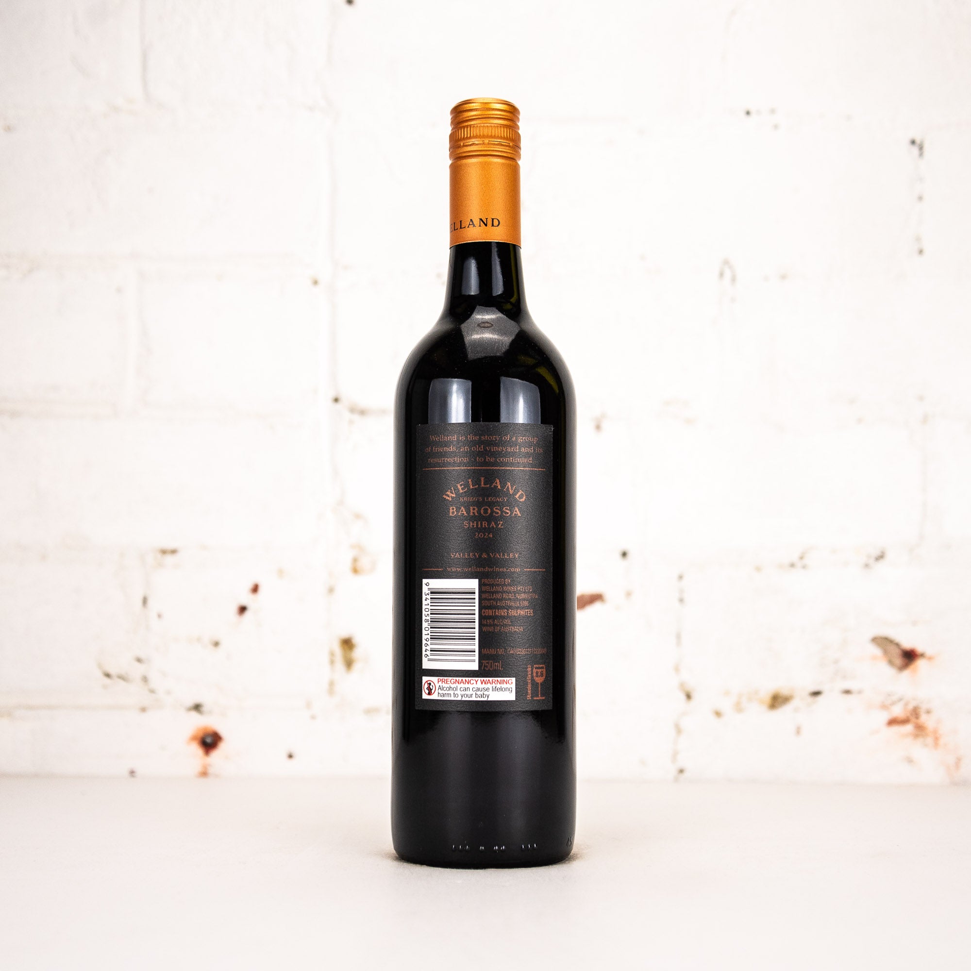 Welland - Valley & Valley Barossa Shiraz 750ml