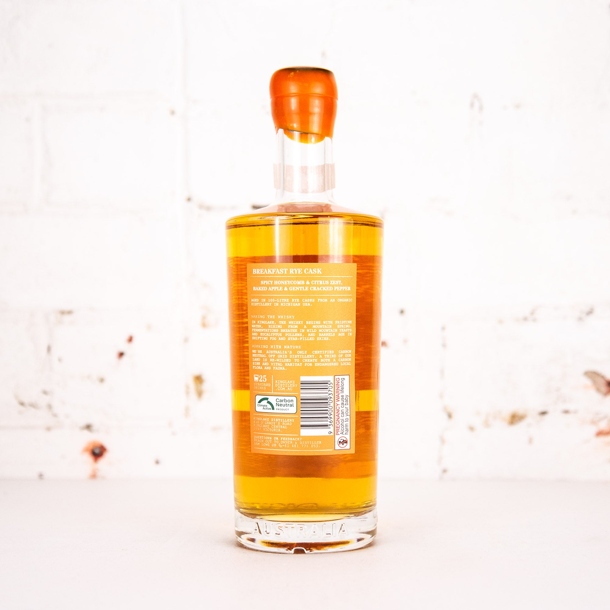 Kinglake - Breakfast Rye Cask Single Malt Whisky 700ml