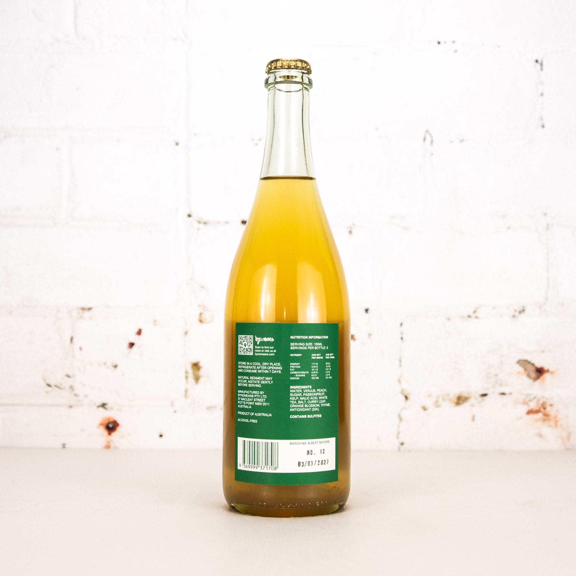 Bynomeans - Non Alc 'Pinot Gris' 750ml