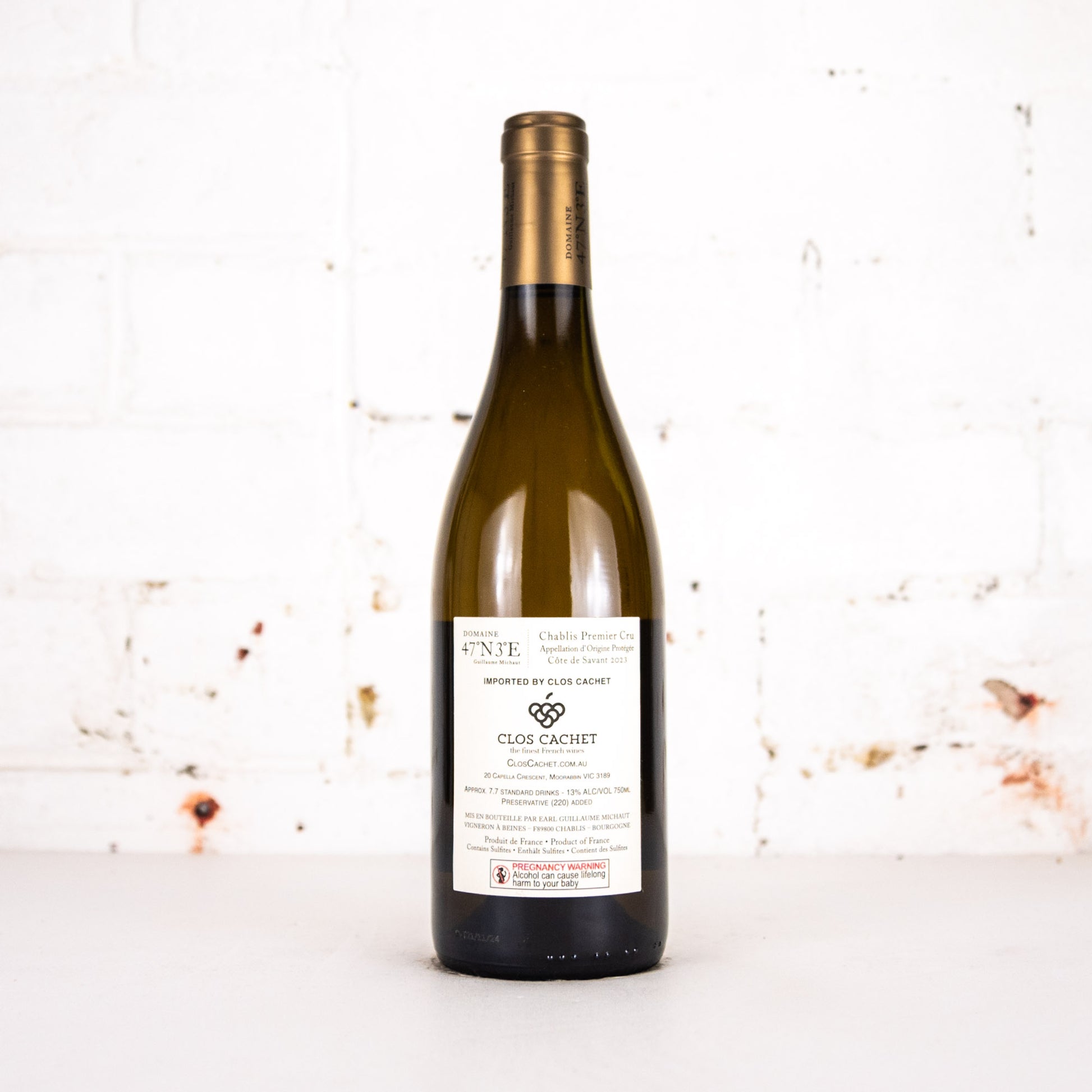 Domaine 47°N 3°E - Chablis Premier Cru 'Cote de Savant' 2023 750ml