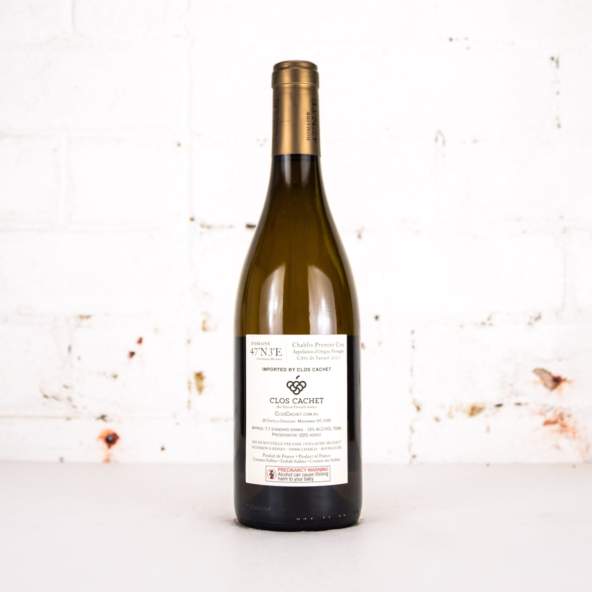 Domaine 47°N 3°E - Chablis Premier Cru 'Cote de Savant' 2023 750ml