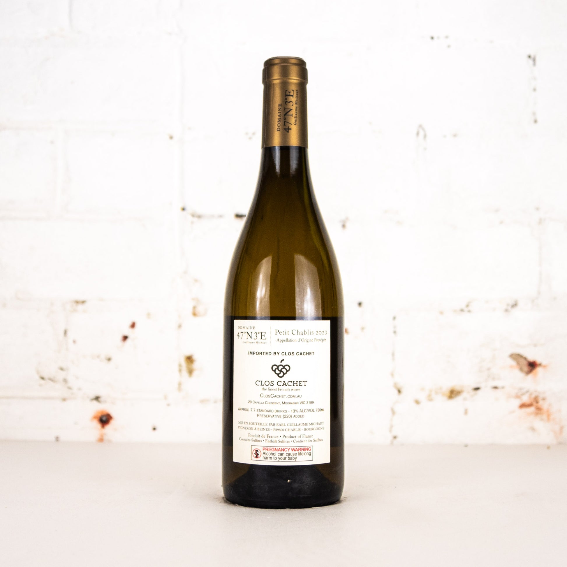 Domaine 47°N 3°E - Petit Chablis 2023 750ml
