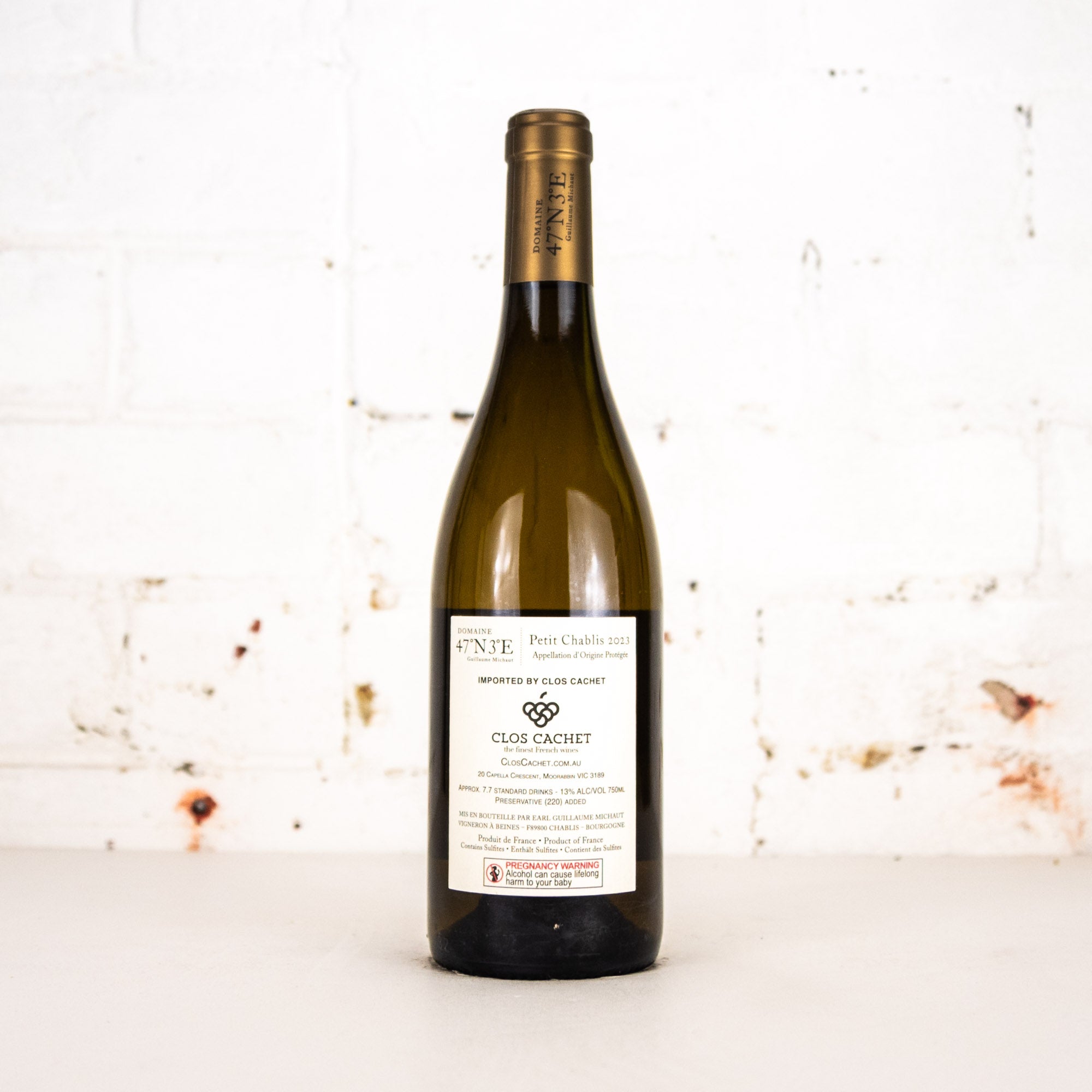 Domaine 47°N 3°E - Petit Chablis 2023 750ml