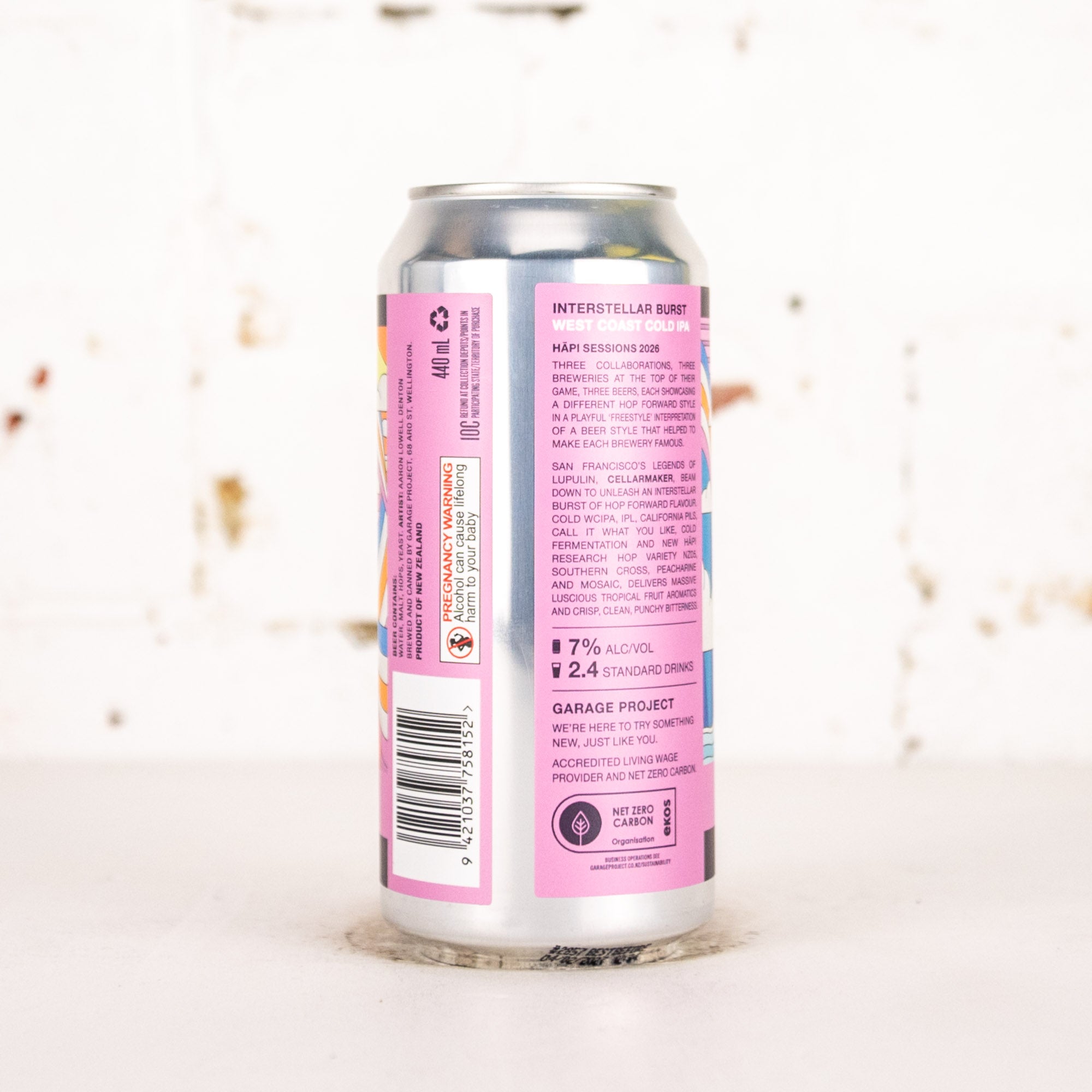 Garage Project x Cellarmaker - 'Hapi Sessions Vol 20: Interstellar Burst' West Coast Cold IPA