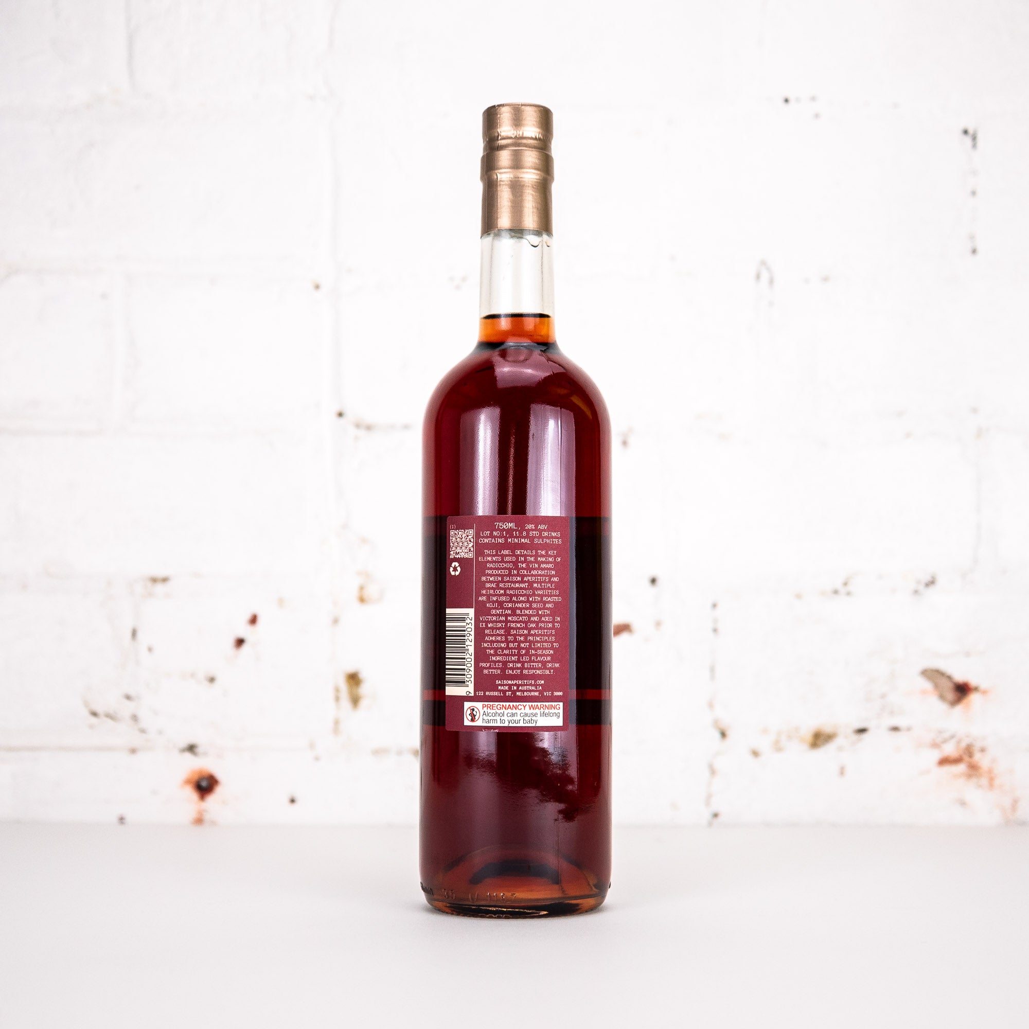Saison Aperitifs - Brae Farm Radicchio Amaro 750ml