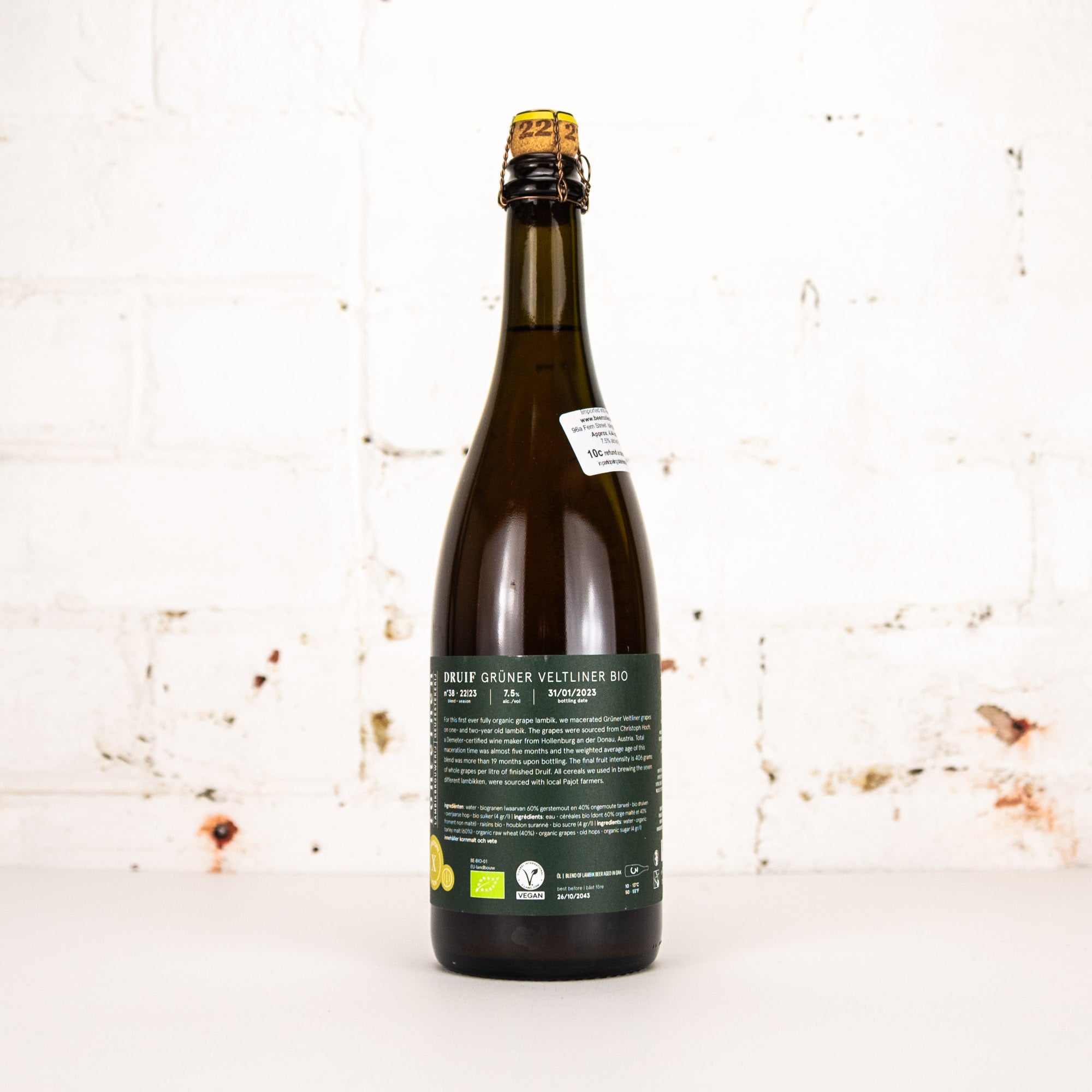 3 Fonteinen x Christoph Hoch - 'Druif Gruner Veltliner Bio' 22/23 No38 750ml