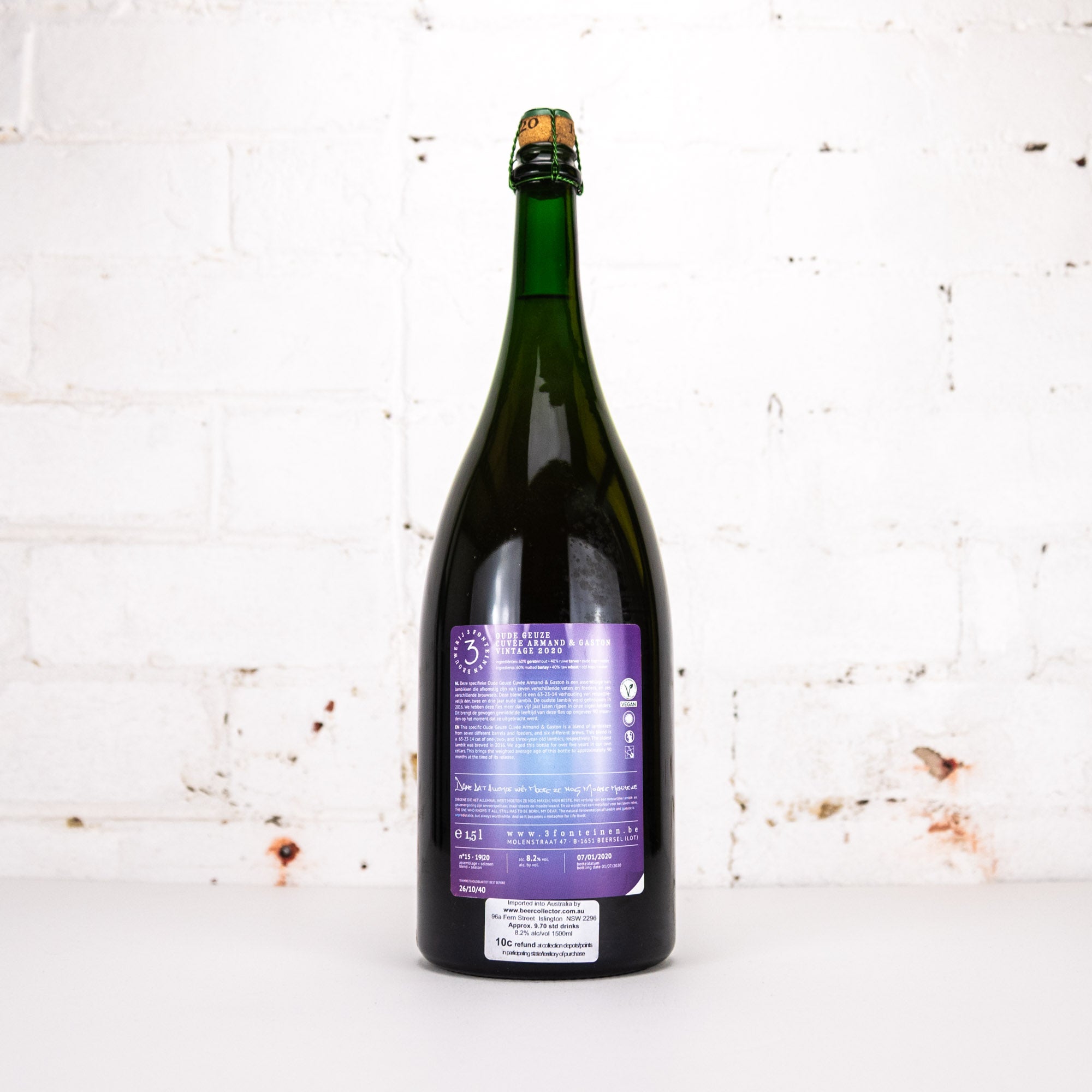 3 Fonteinen - Oude Geuze Cuvée Armand & Gaston Vintage 2020 1.5L