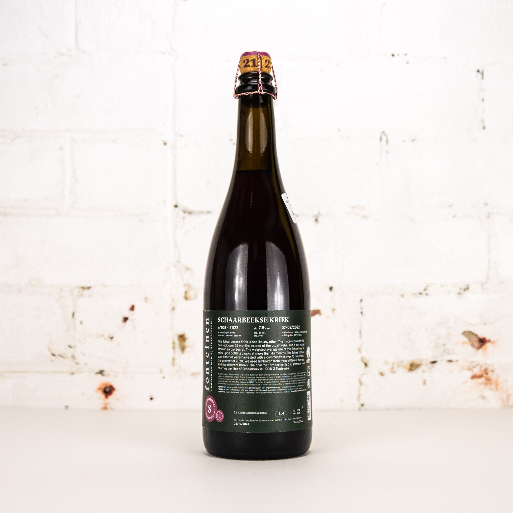 3 Fonteinen - Schaarbeekse Kriek Oogst 21/22 No108 750ml