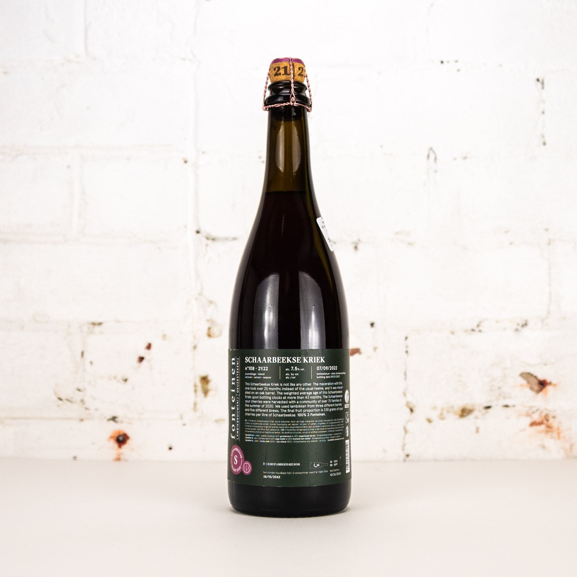 3 Fonteinen - Schaarbeekse Kriek Oogst 21/22 No108 750ml