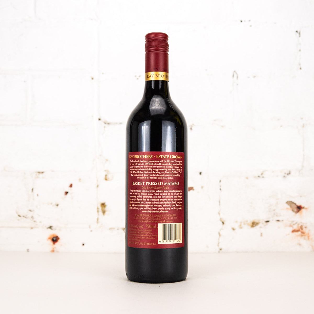 Kay Brothers - Amery Basket Pressed Mataro 2018 750ml