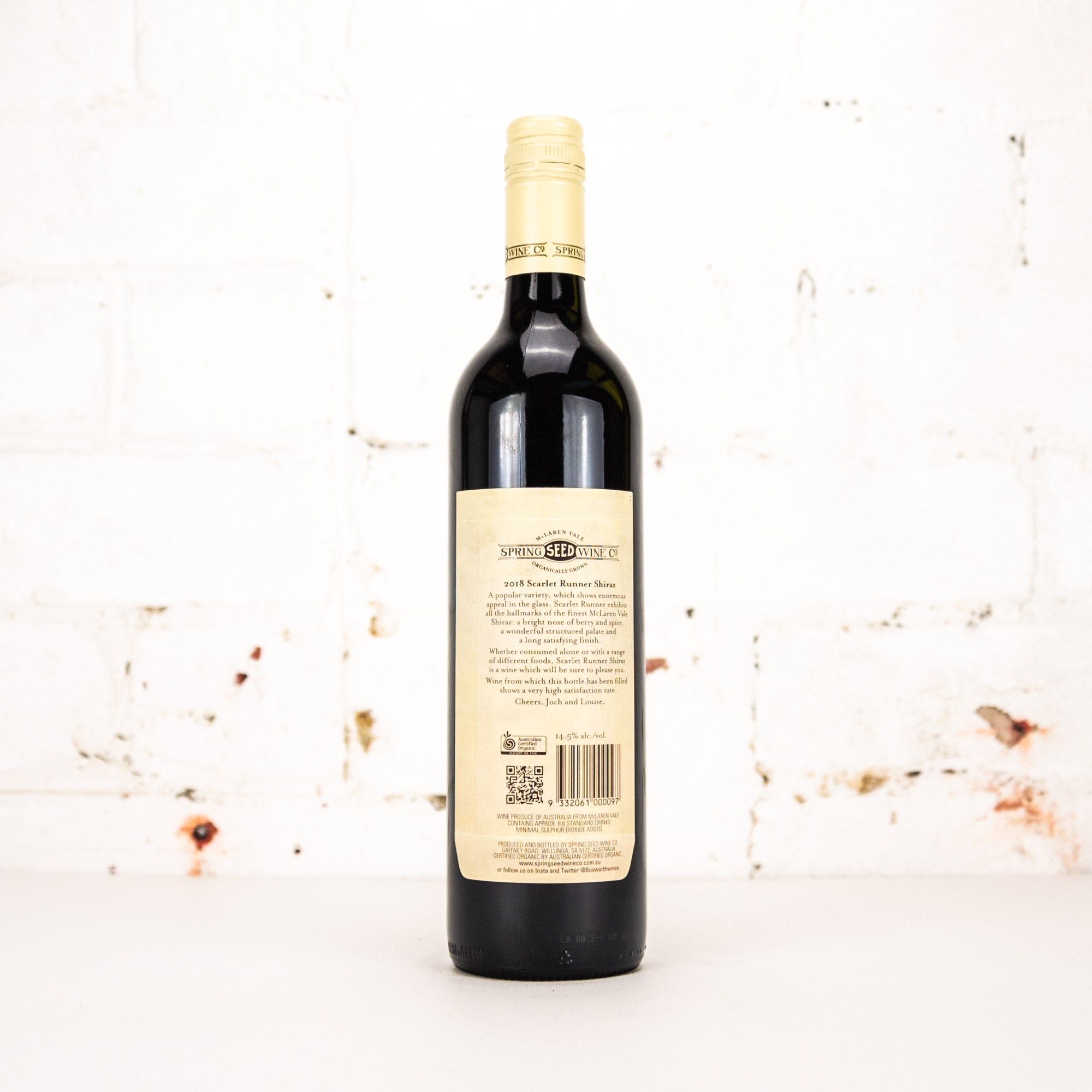 Spring Seed - Scarlet Runner Shiraz 750ml