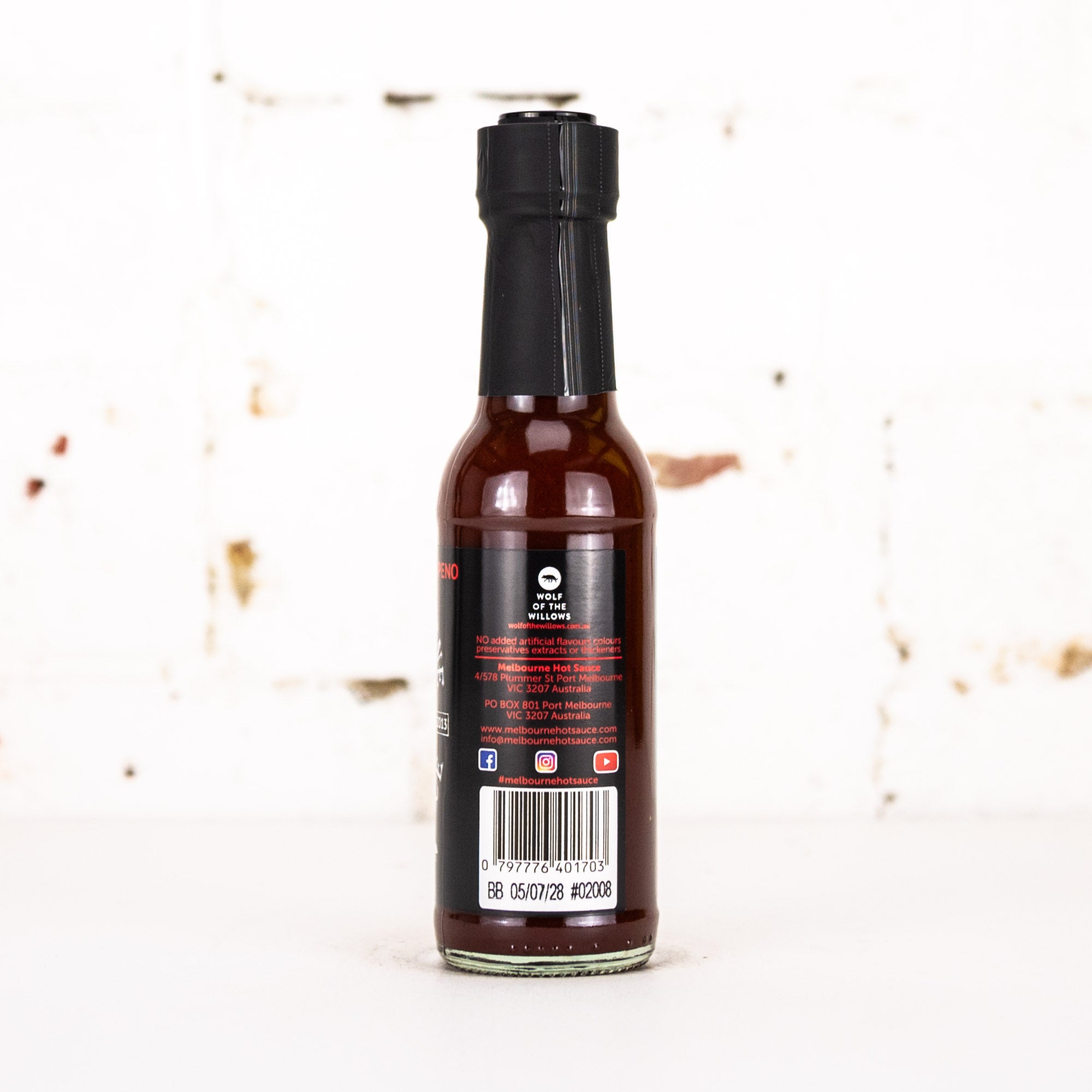 Melbourne Hot Sauce x Wolf of the Willows - 'Hop Smoked Jalapeno' XPA Hot Sauce 150ml