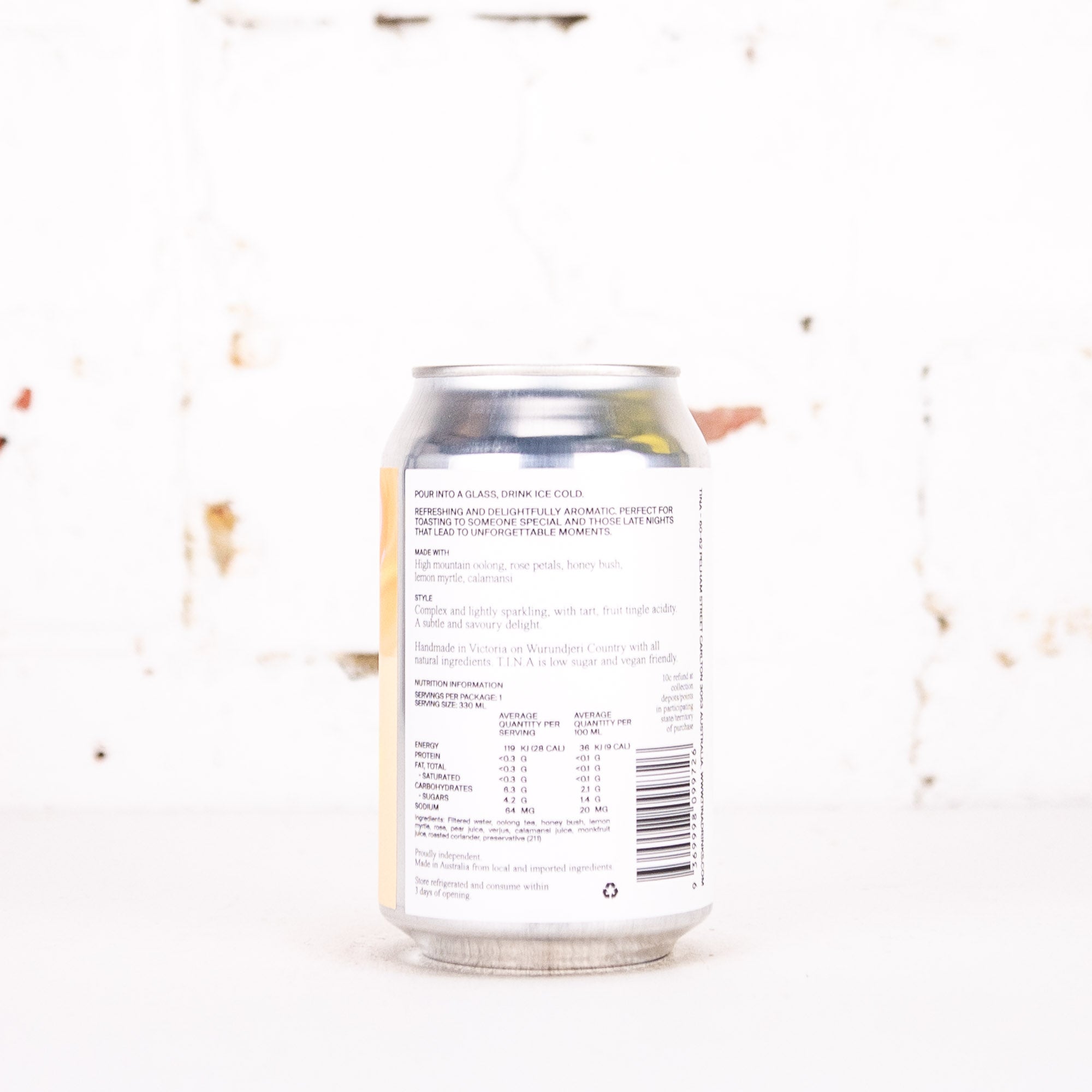 TINA Drinks - 1.0 High Mountain Oolong, Calamansi, Rose & Lemon Myrtle
