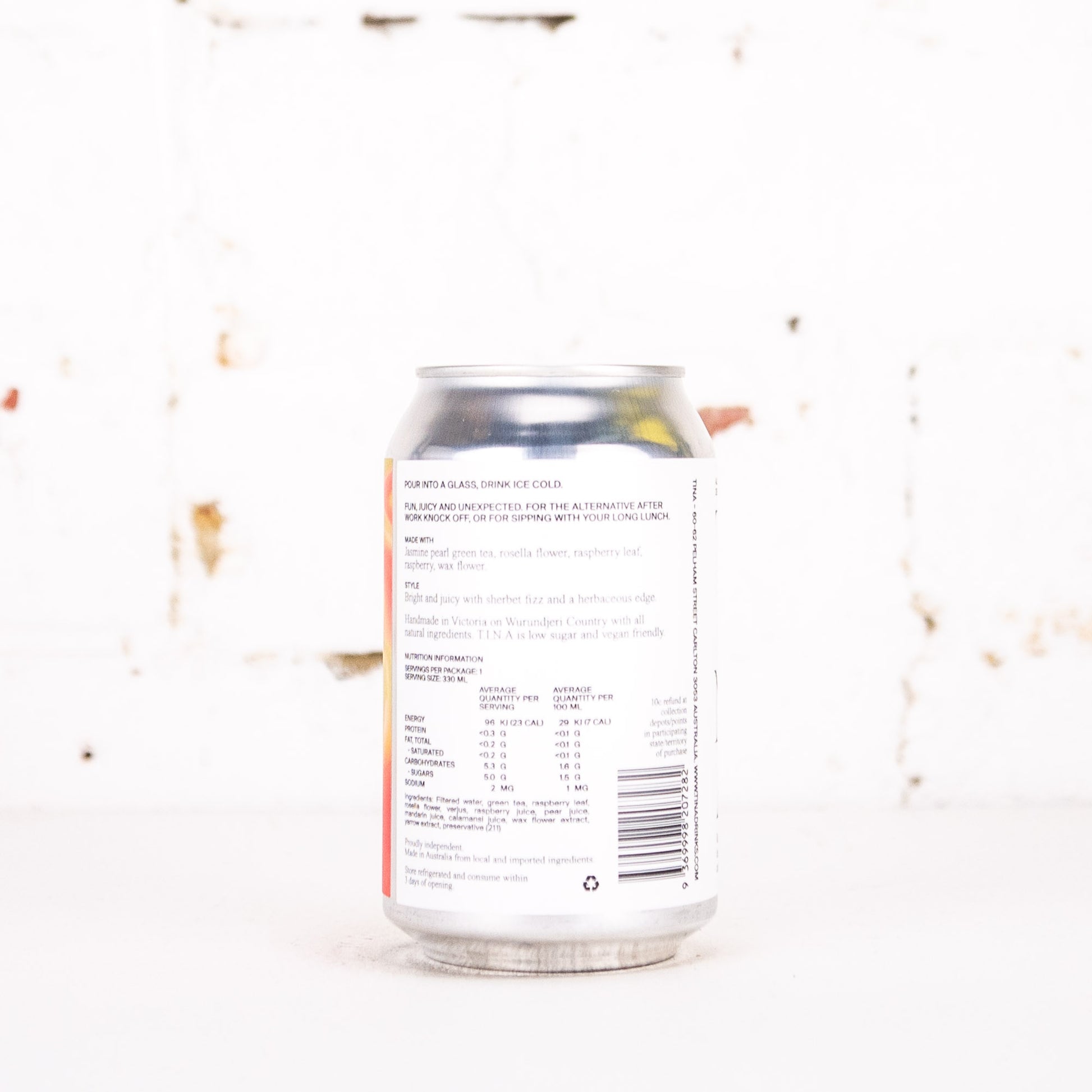 TINA Drinks - 2.0 Jasmine Pearl, Raspberry & Waxflower