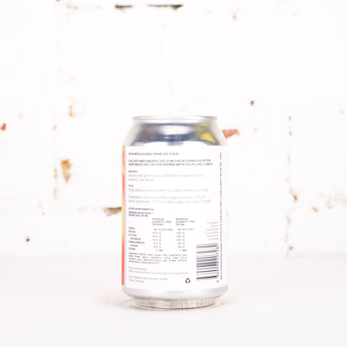 TINA Drinks - 2.0 Jasmine Pearl, Raspberry & Waxflower