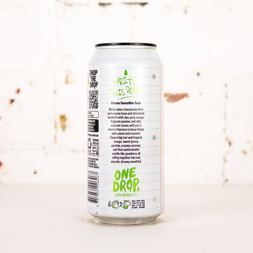 One Drop - Write This Down Cream Smoothie Sour