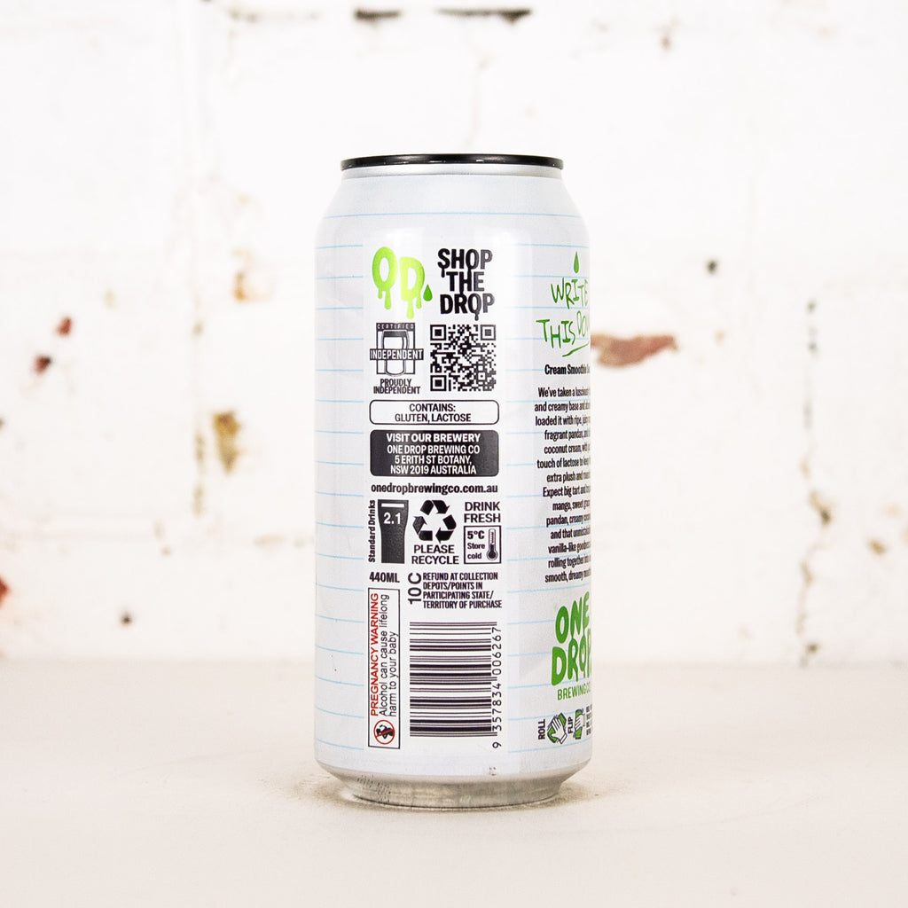 One Drop - Write This Down Cream Smoothie Sour