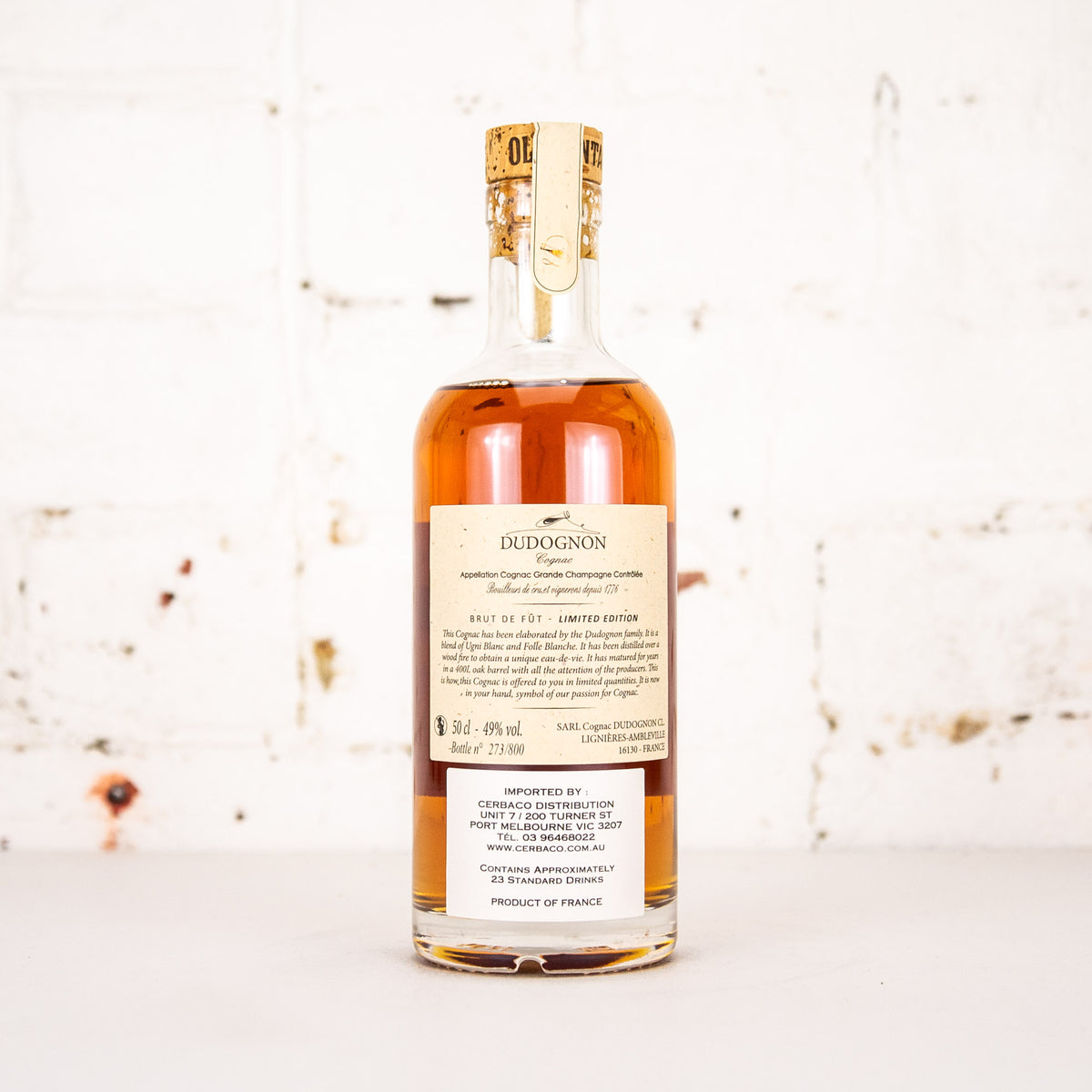 Dudognon - Old Vintage 25YO Single Cask Cognac 500ml