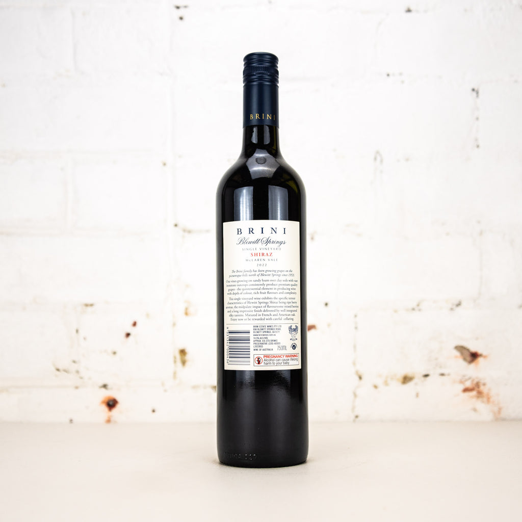 Brini - Estate Blewett Springs Shiraz 2022 750ml