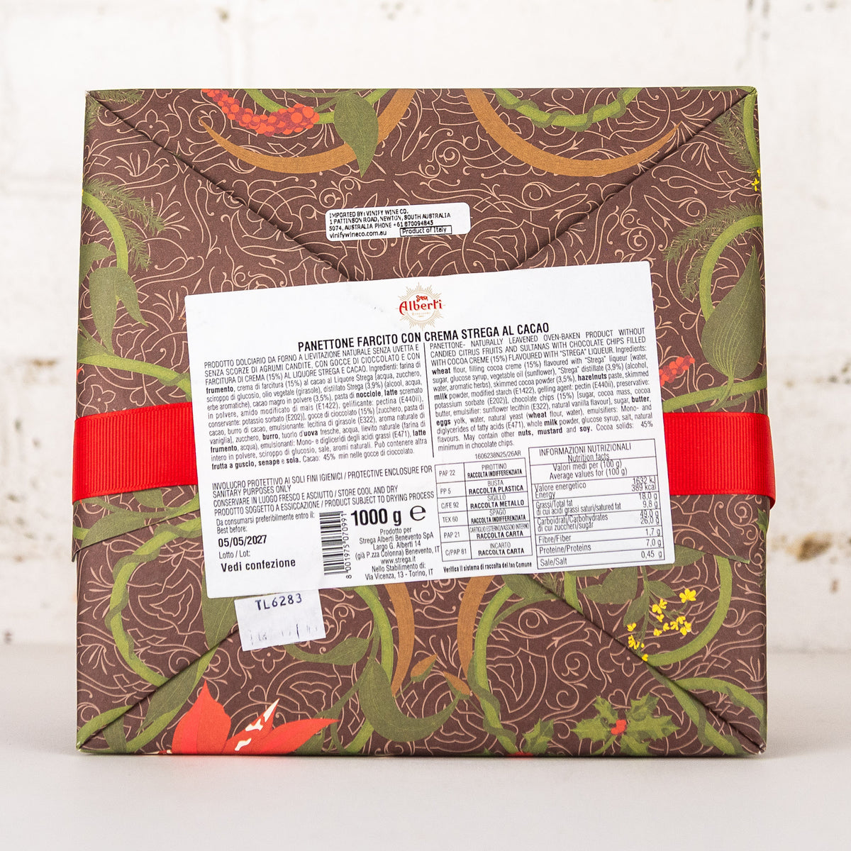Strega Alberti - Panettone Chocolate Strega Cream 1kg