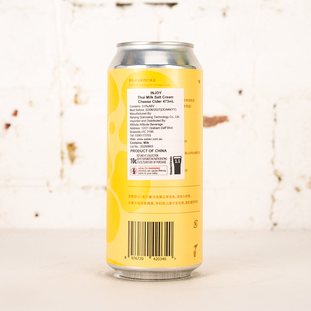 Injoy - Thai Milk Salt Cream Cheese Cider