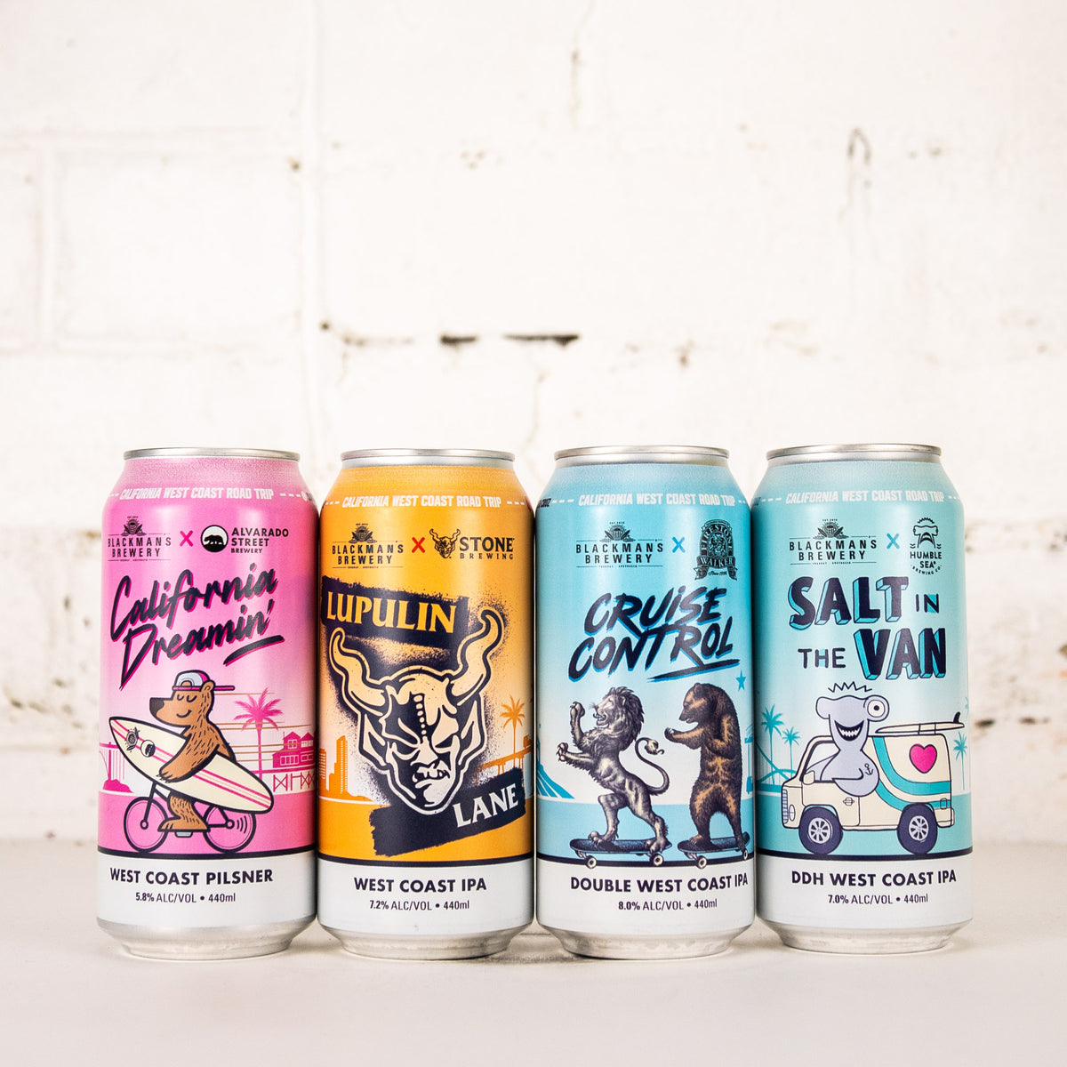 Blackman's - California West Coast Road Trip Mixed 4 Pack