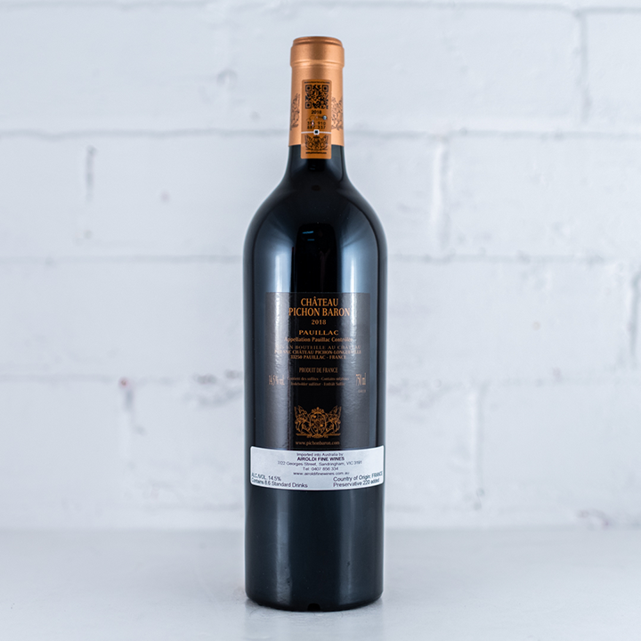 Chateau Pichon Baron - Pauillac Grand Cru Classe 2018 750ml